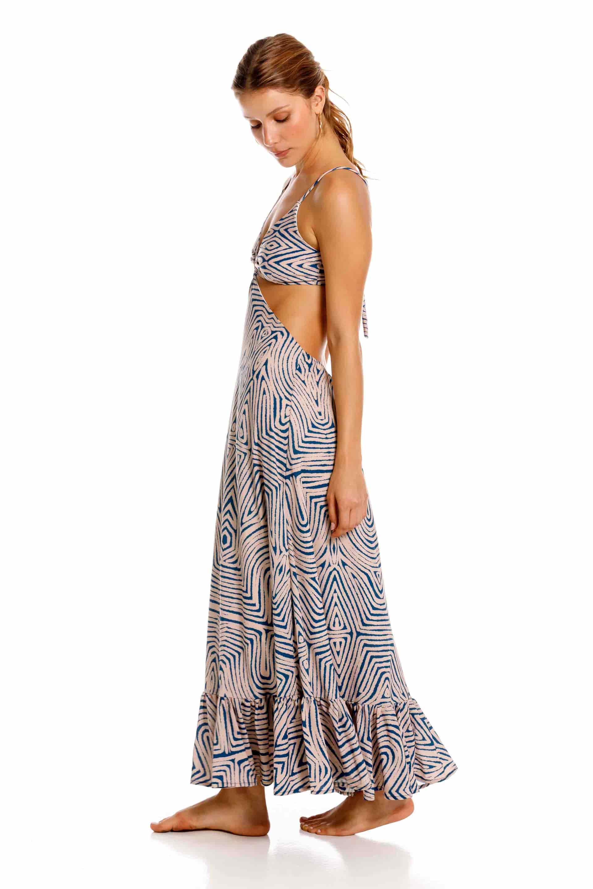 Vestido Largo Altamar Top Nairobi Azul - miniatura 4