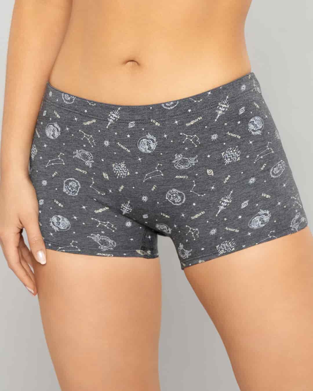 Boxer Largo Tiro Alto en Algodón Estampado para Mujer Ref. 8023 - miniatura 6