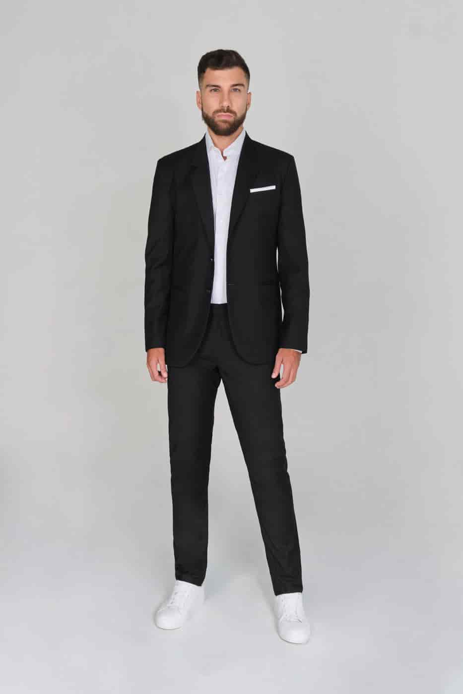 Traje Slim Fit Paño Negro - miniatura 2