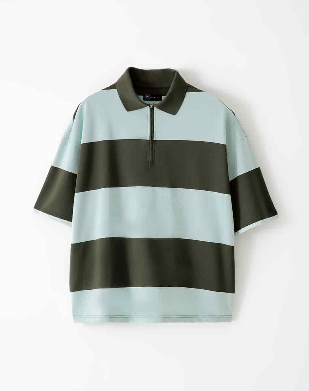 Polo oversize algodón rayas hombre - miniatura 6
