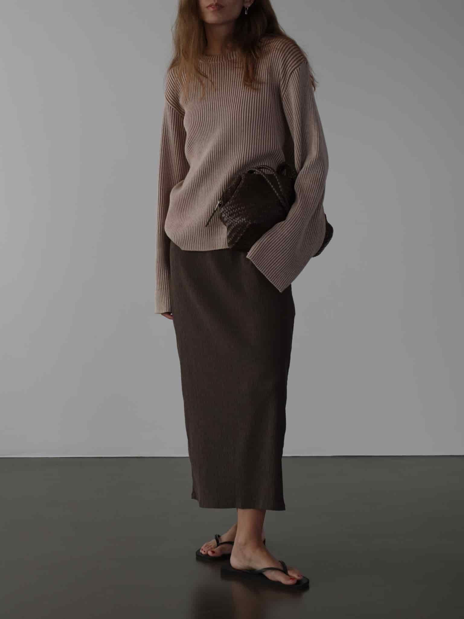 LONG TANK DRESS - BROWN - miniatura 7