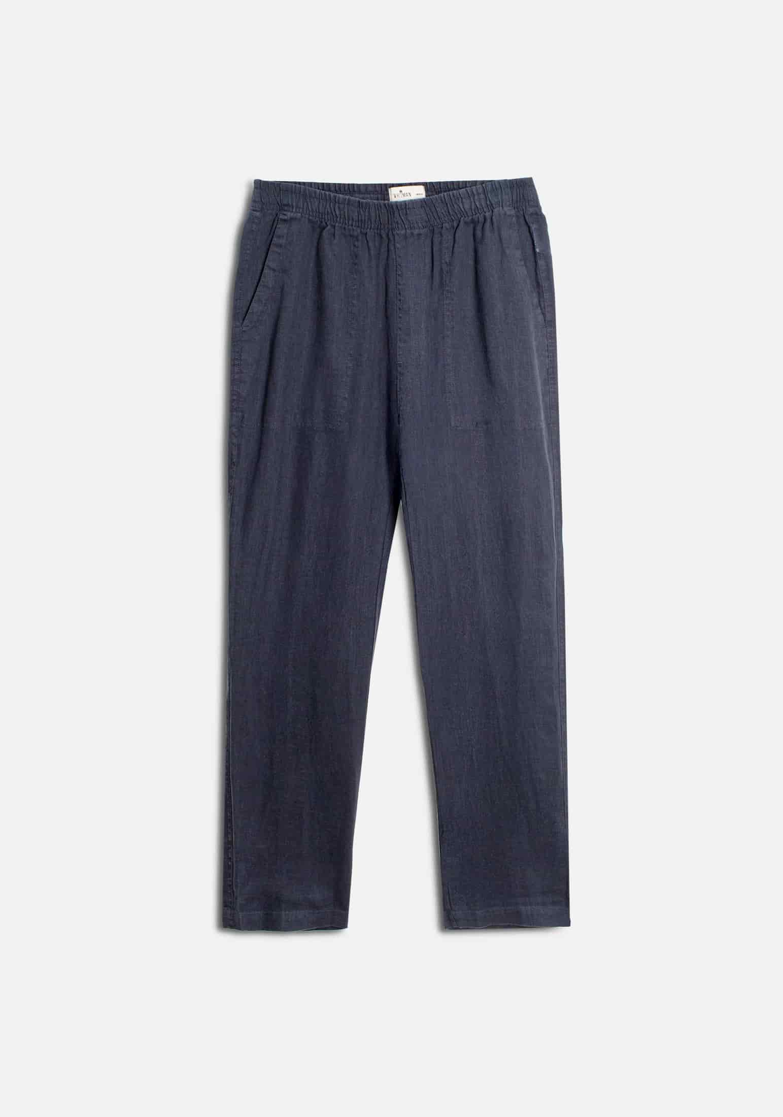 Pantalon H Hopkins Jogger Lino Azul Osc. - miniatura 1