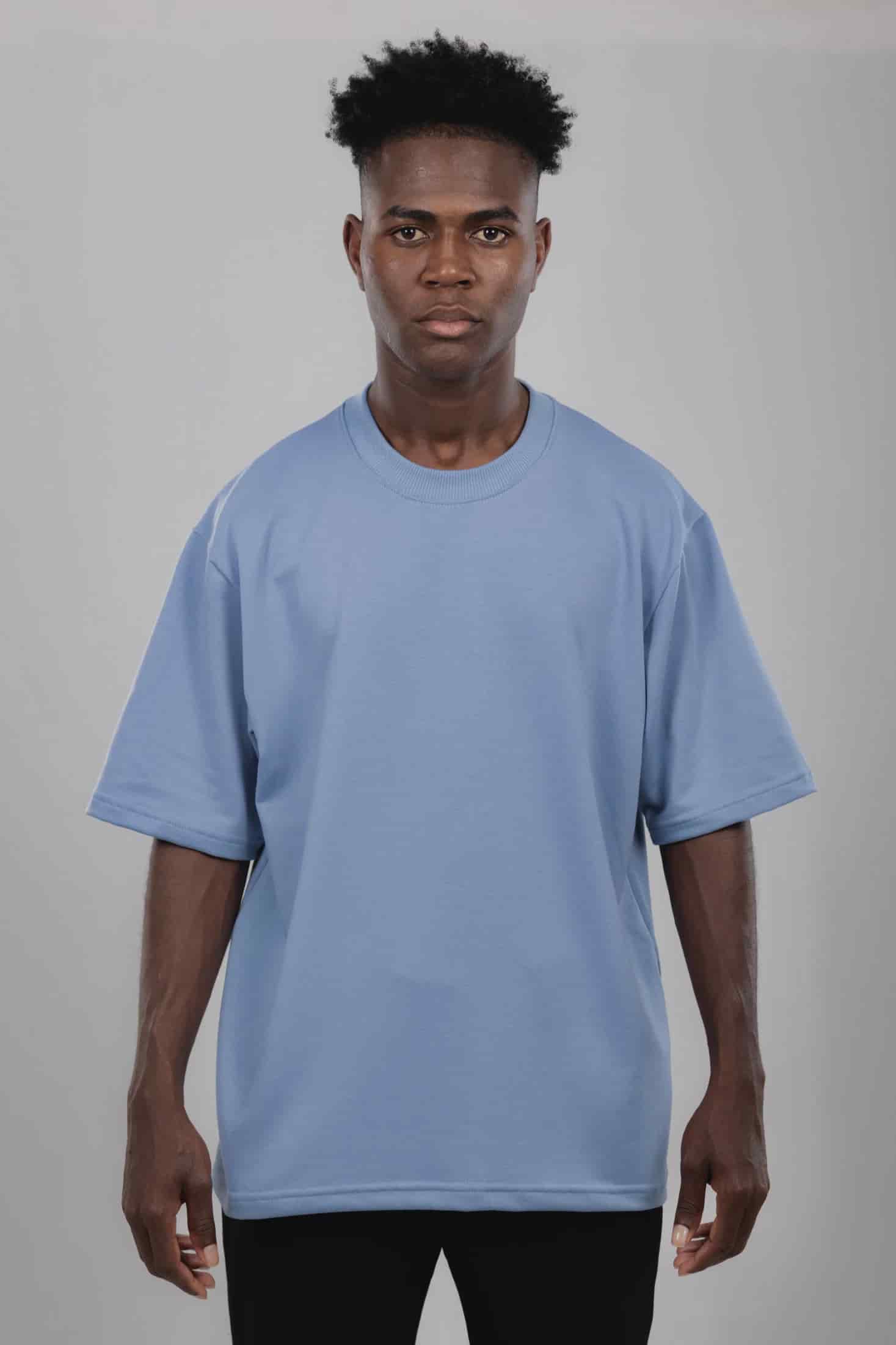 CAMISETA OVERSIZE 14082 GRIS AZULADO BASICA SVG - miniatura 2