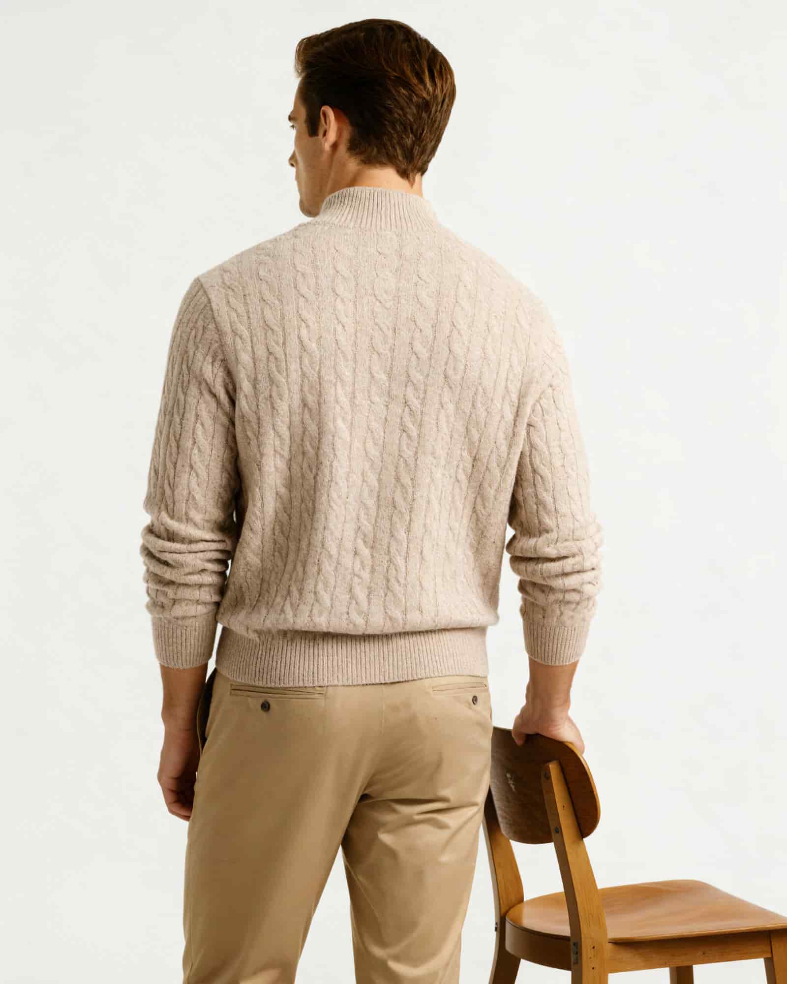 100% Cashmere Woven Half Zip - miniatura 6