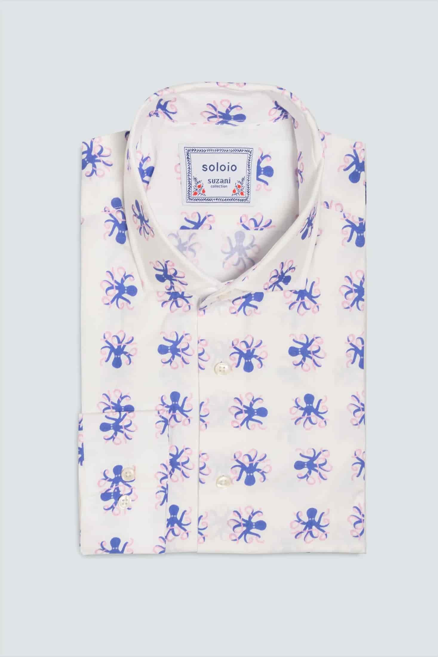 Men's cotton shirt beige grandezza - miniatura 3