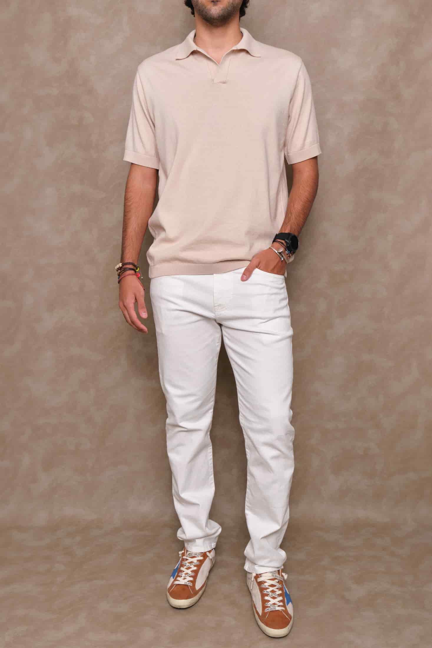 POLO TEJIDA BEIGE - miniatura 1