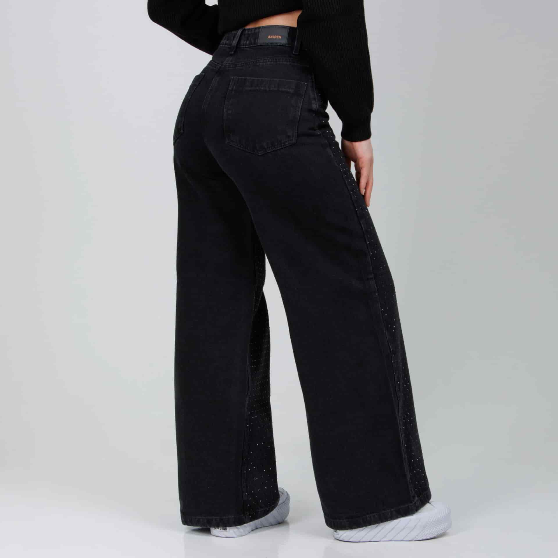 Jean Axspen Wide Leg Ax-2839 Gris Oscuro - miniatura 3