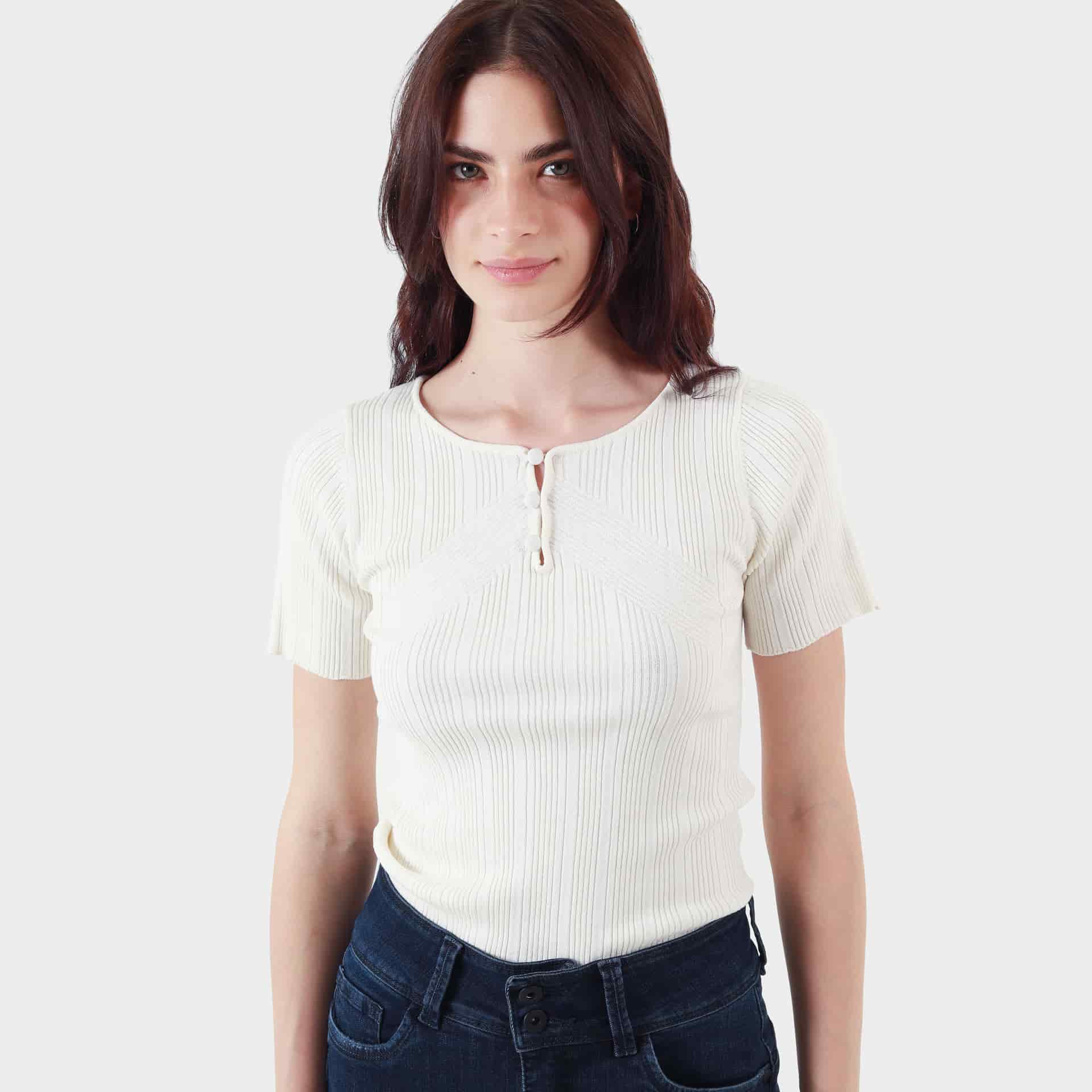 Sweater básico cuello redondo manga corta - miniatura 9