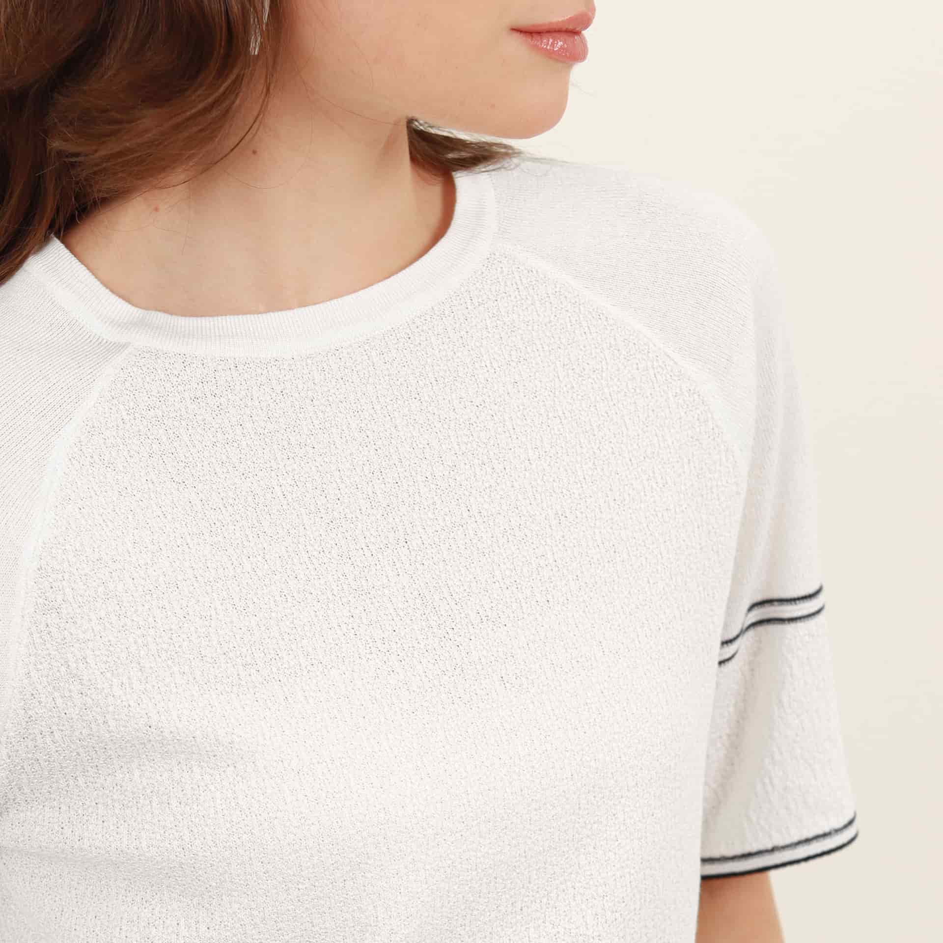 Sweater relajado cuello redondo manga raglan - miniatura 6