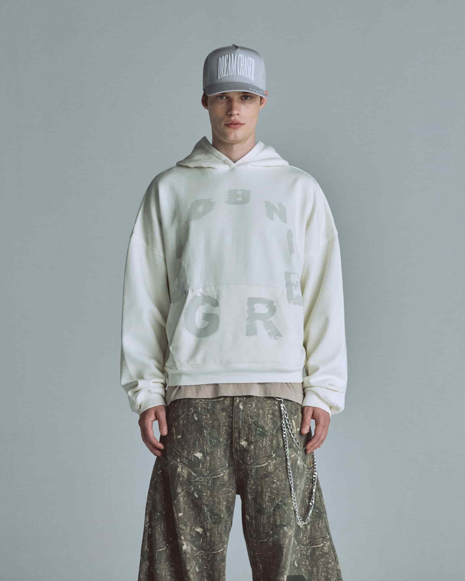 Echoes Tremor Boxy Fit Hoodie White - miniatura 2