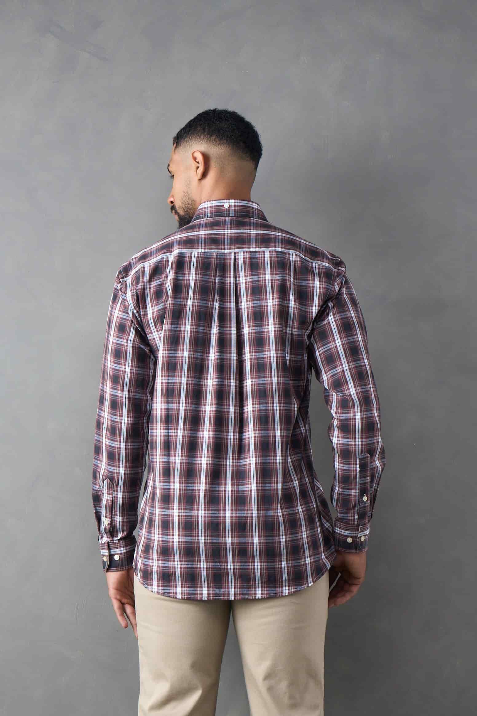 Camisa a cuadros regular fit rojo - miniatura 2