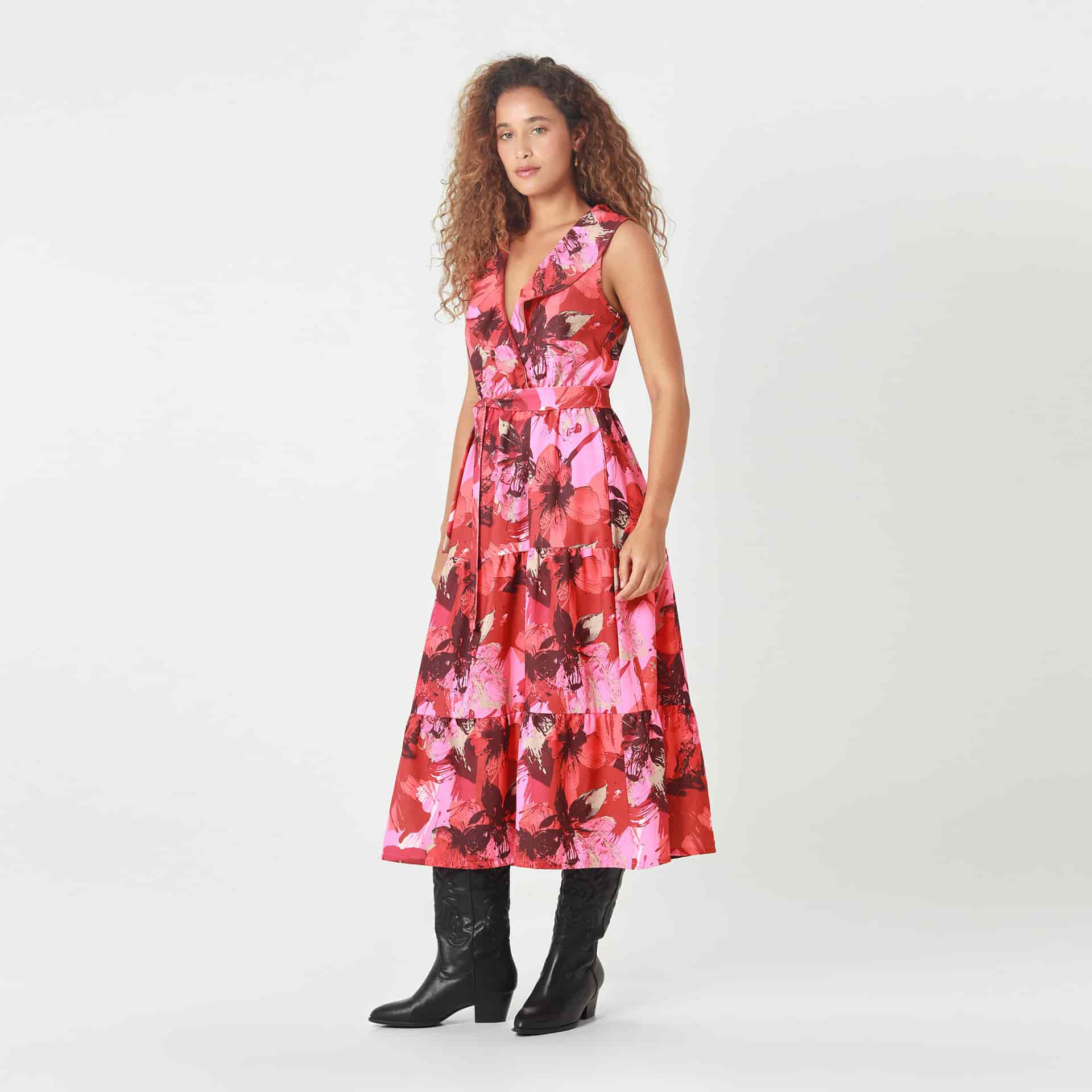 Vestido Cuello V Manga Sisa - miniatura 5