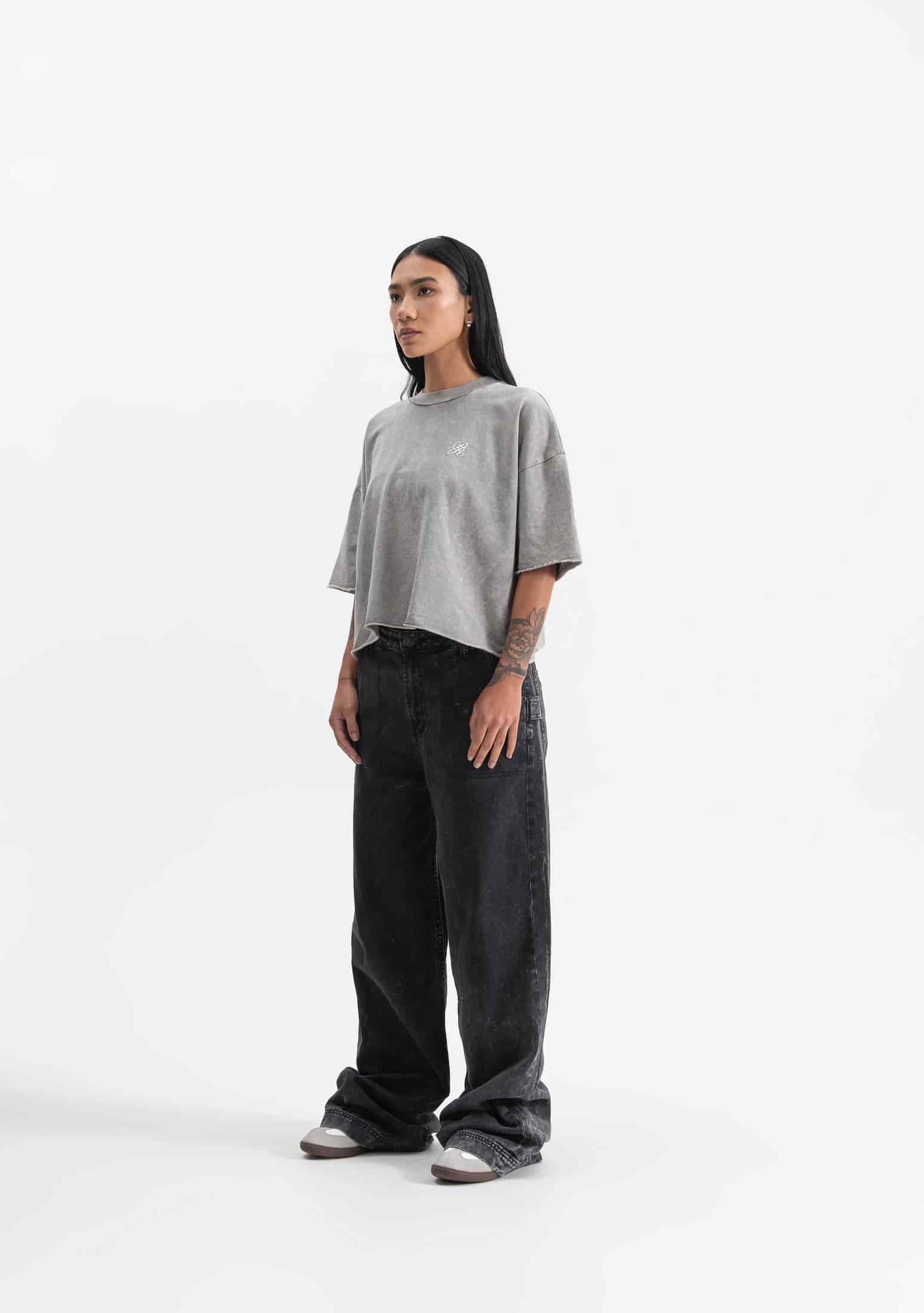 Knockout grey crop top - miniatura 5