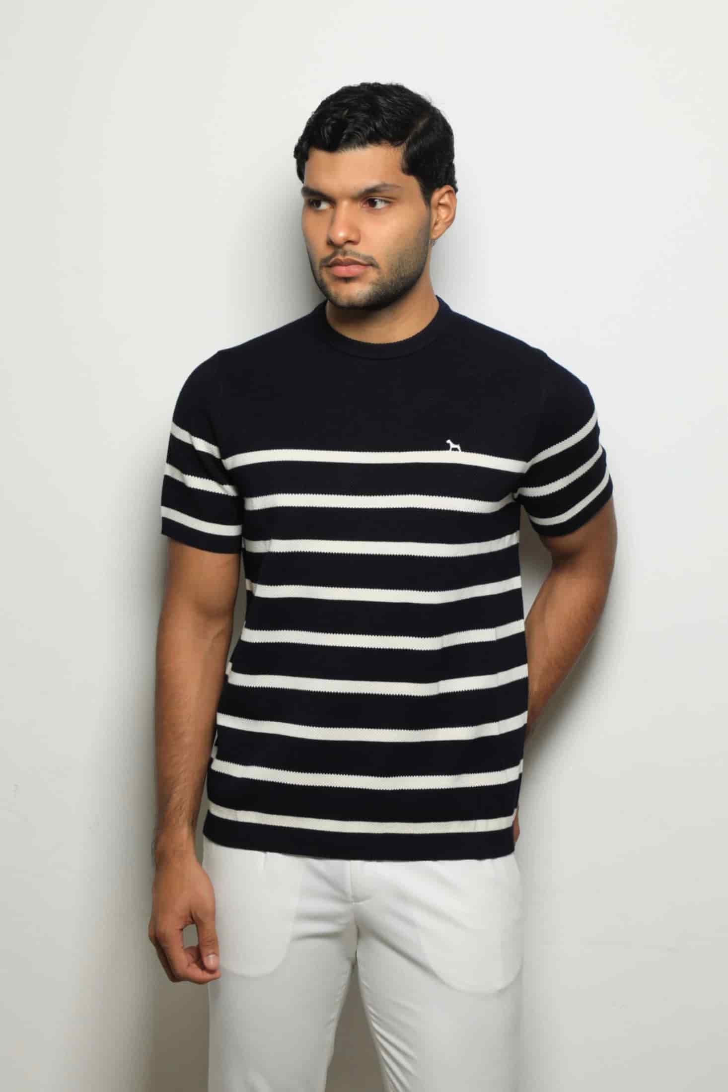 Suéter Tejido Fashion Navy/Rayas - miniatura 3