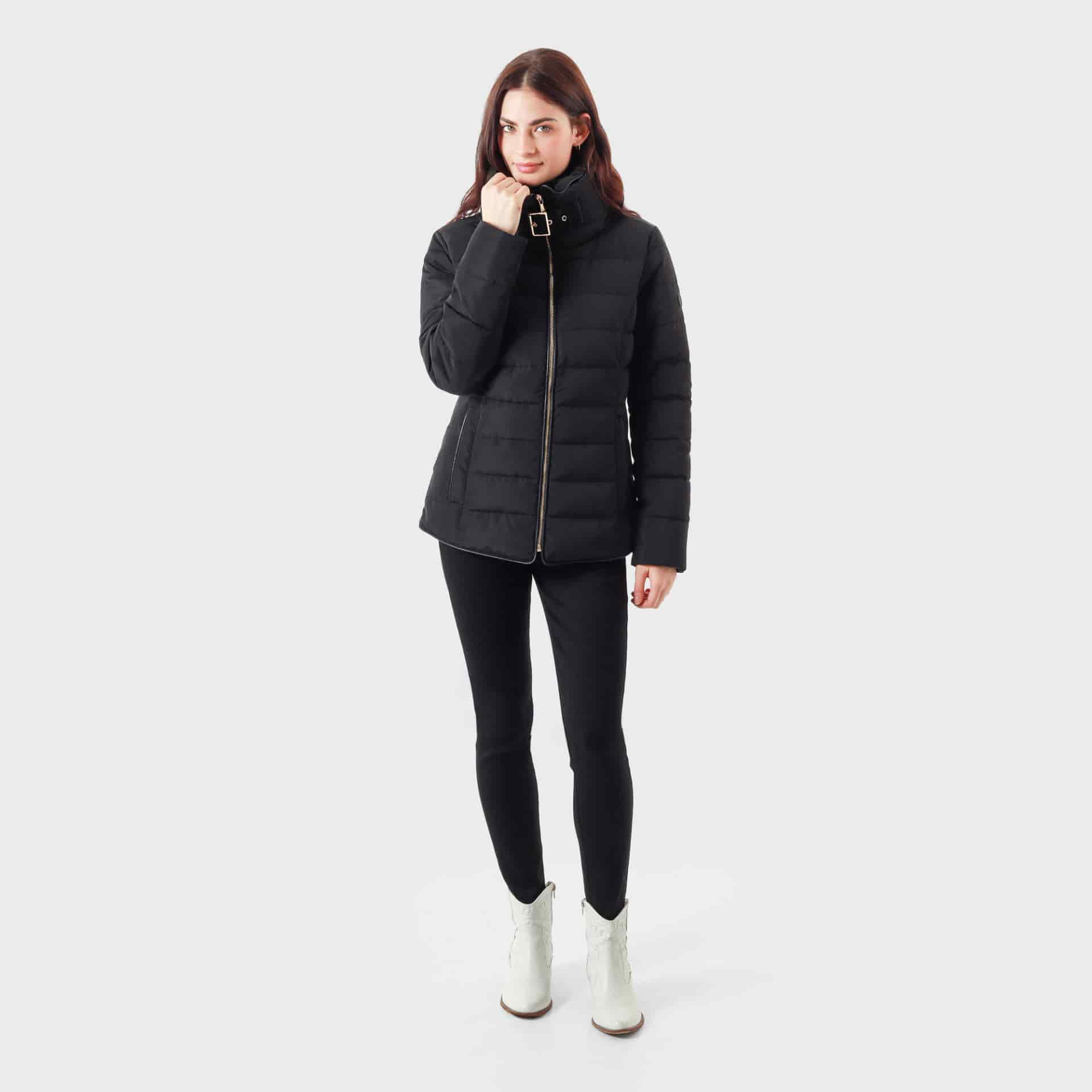 Chaqueta acolchada cuello alto con capucha interna - miniatura 25