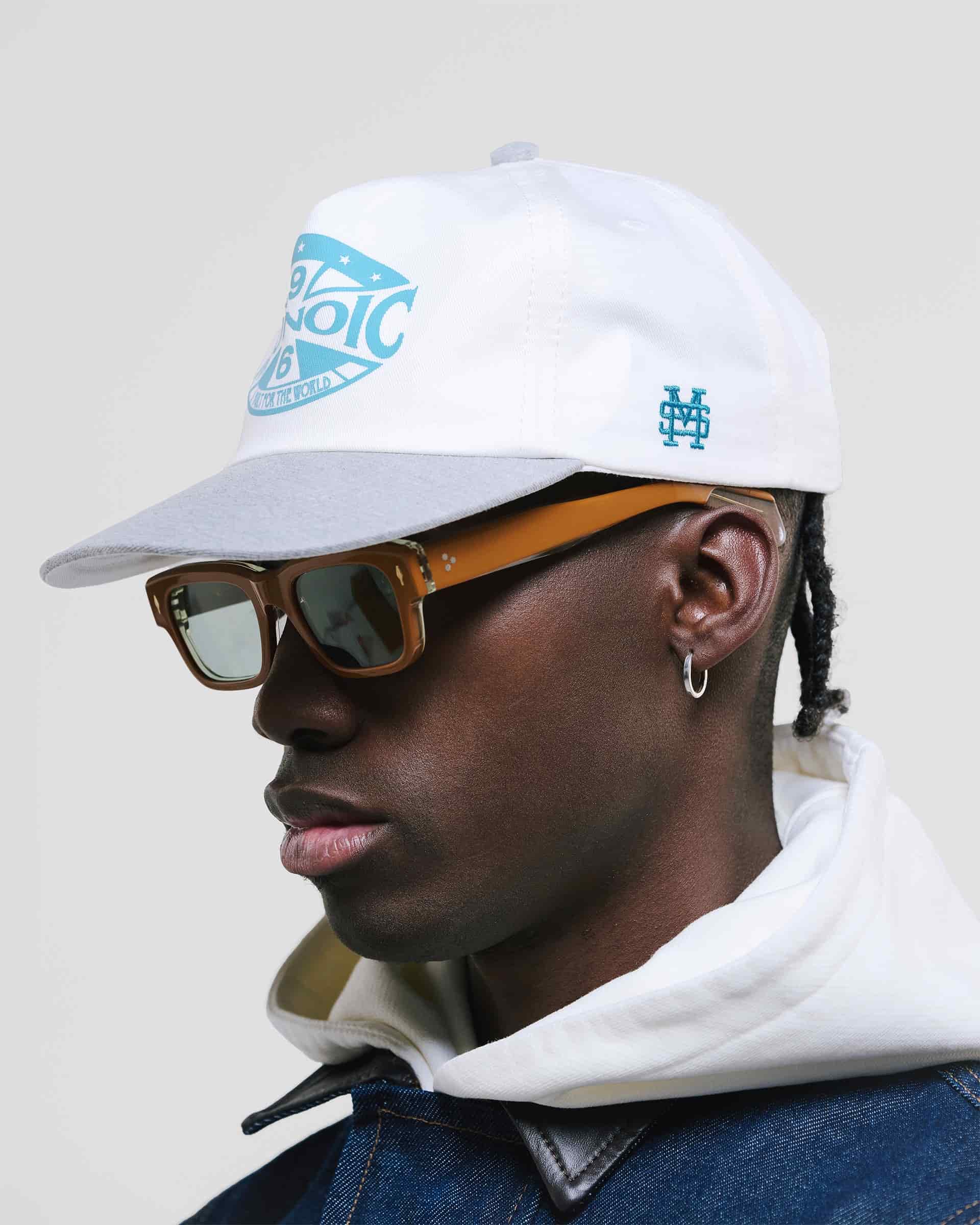 Gorra Compass - Blanco Hueso y Azul Claro - miniatura 3