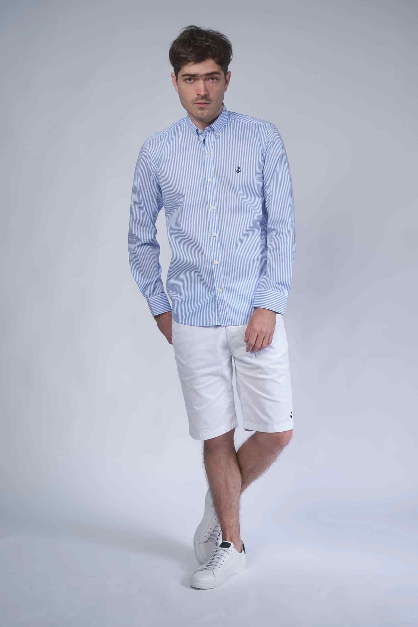 Camisa Rayas Azul Claro - miniatura 3
