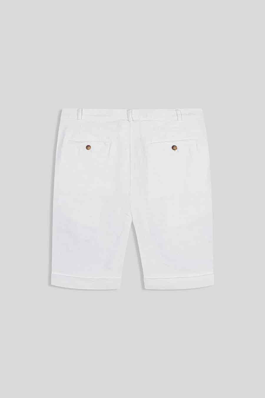 Men's linen bermuda white - miniatura 5