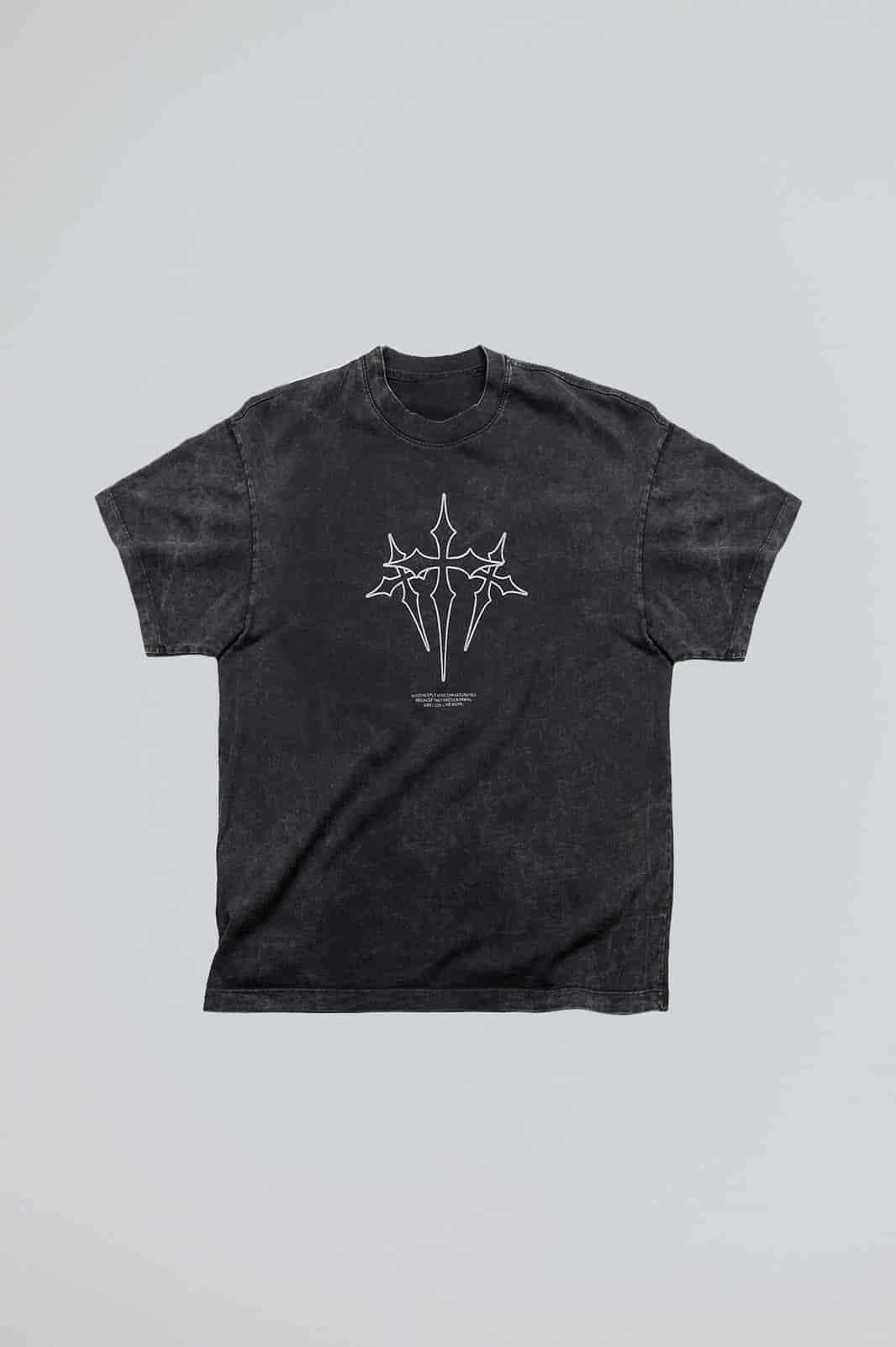 Camiseta acid wash cruz - miniatura 2