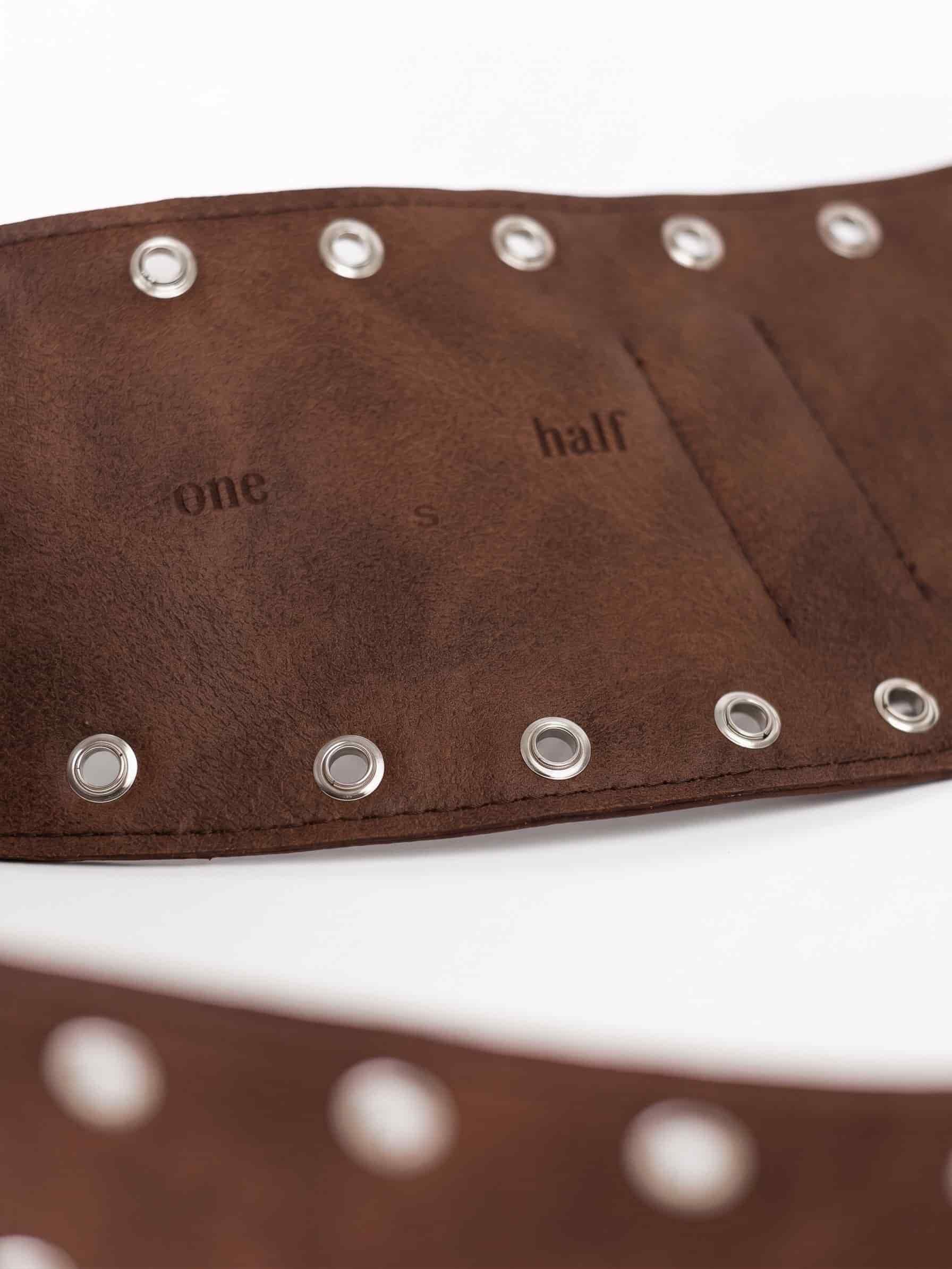 OFFSET ASYMMETRIC BELT - VINTAGE BROWN - miniatura 10