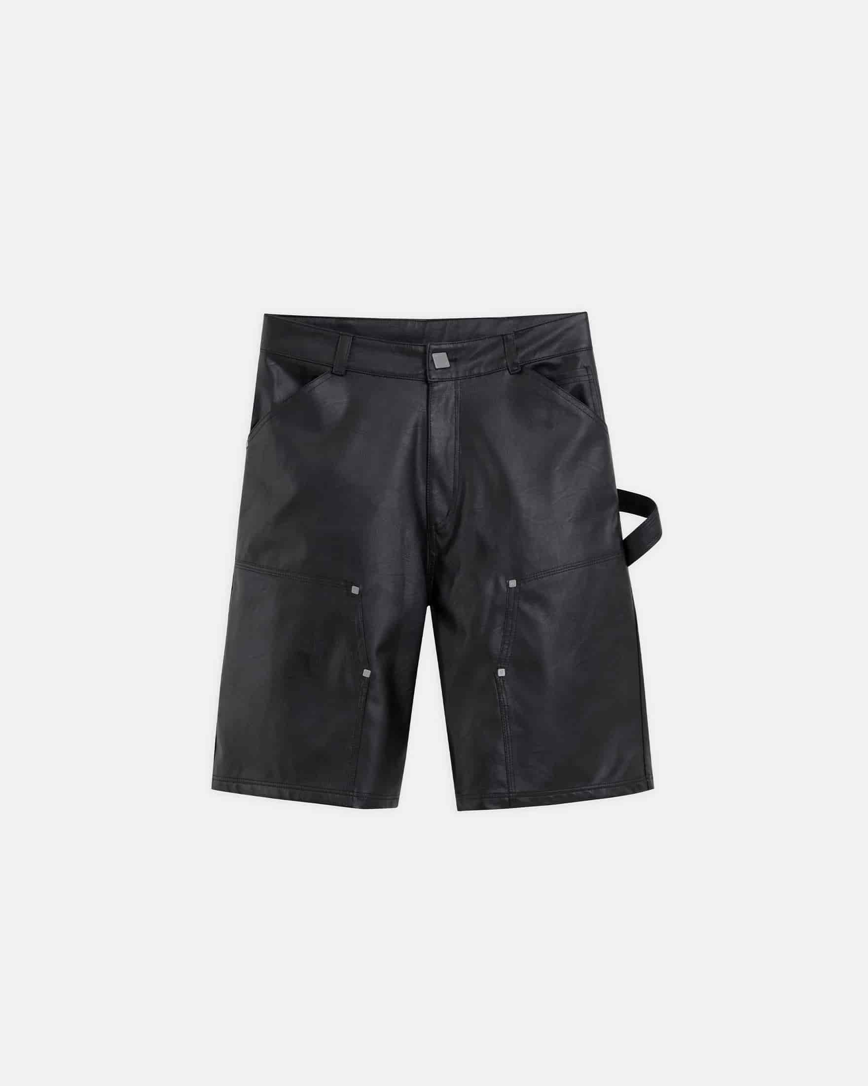 Capsule Basic Pleather Shorts Black - miniatura 1