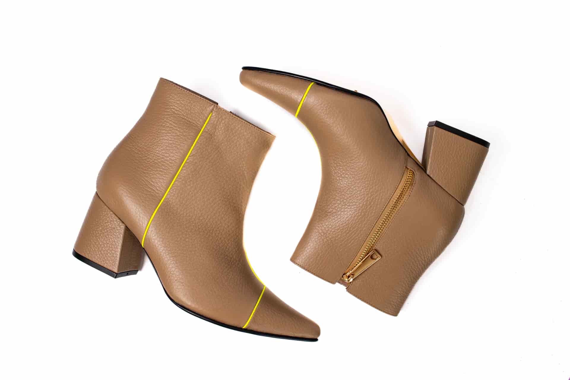ANKLE boots - Cocoa x Neon Lemon - miniatura 3