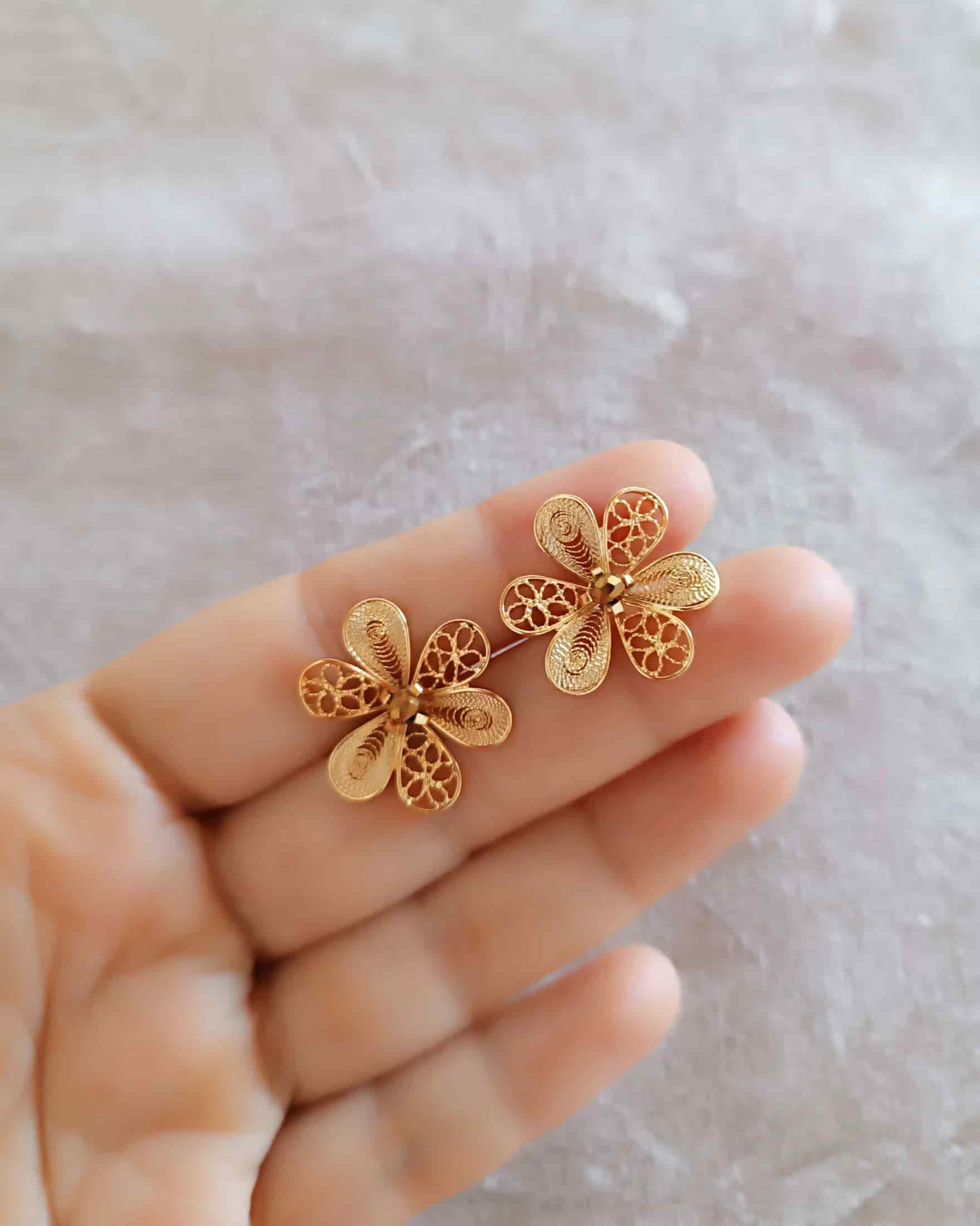Aretes filigrana doble función; Elia - miniatura 5