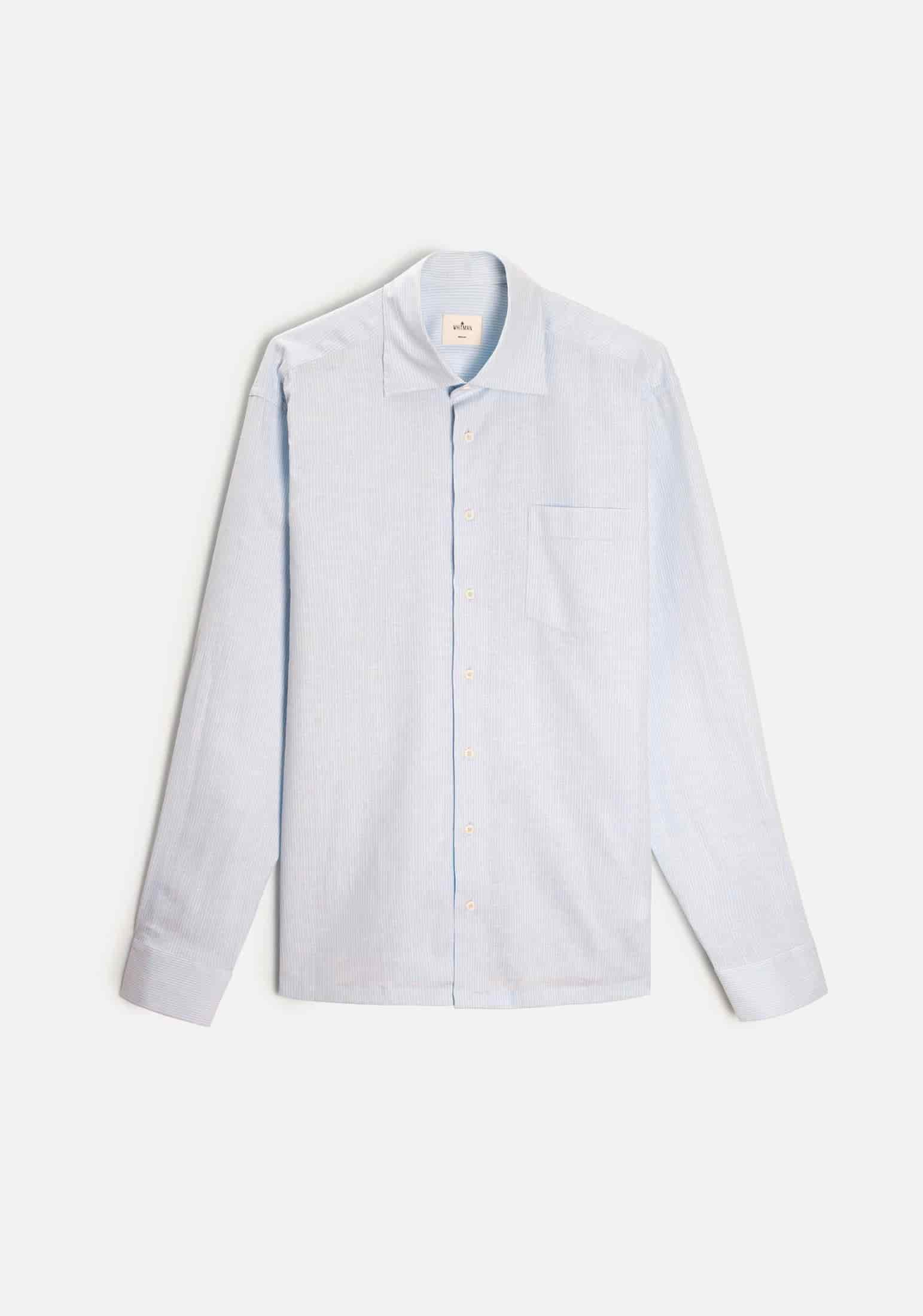 Camisa H CI Jamaica Rayas Delg Azul Claro - miniatura 1
