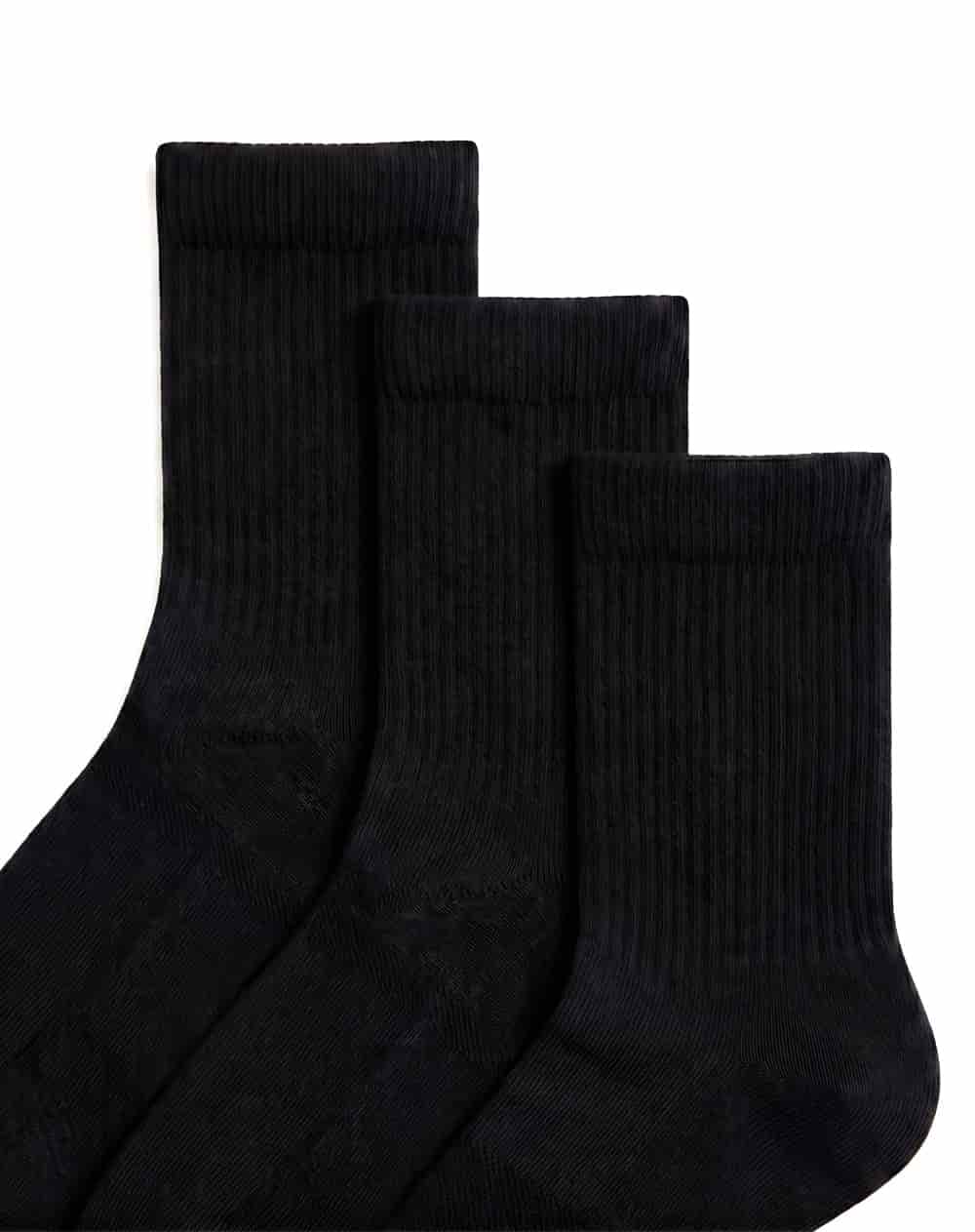 3 pares de medias cortas negras mujer - miniatura 2