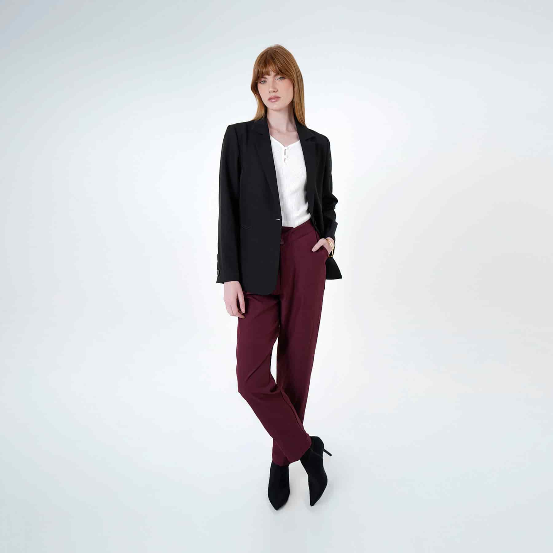 Chaqueta blazer básico con solapa y botones - miniatura 6