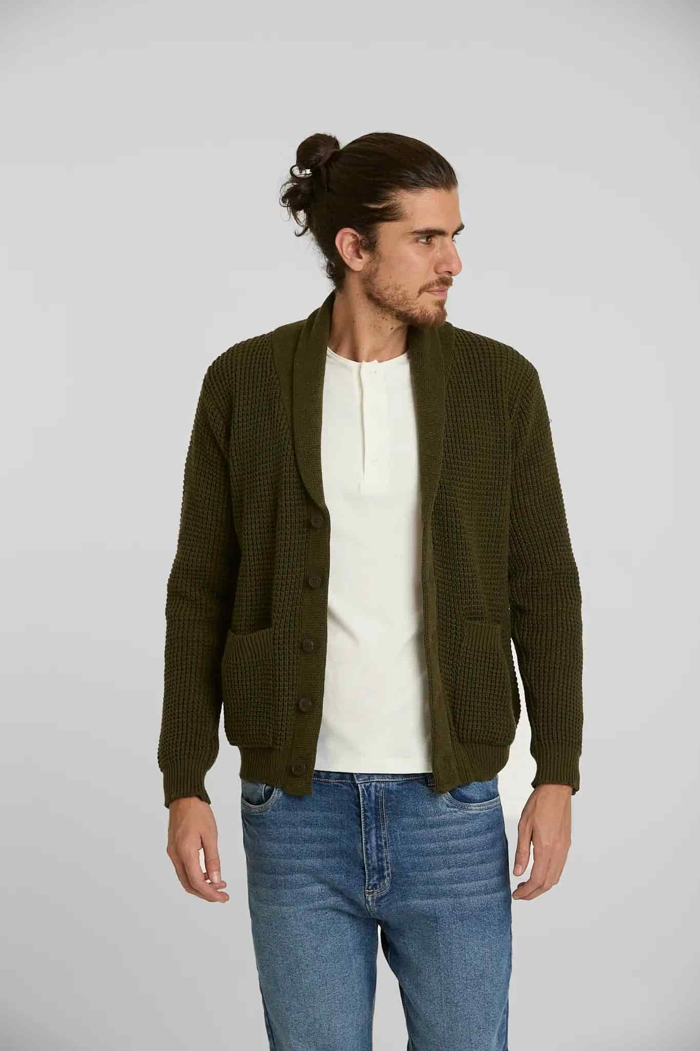 Sweater Tejido Shawlneck Verde - miniatura 10