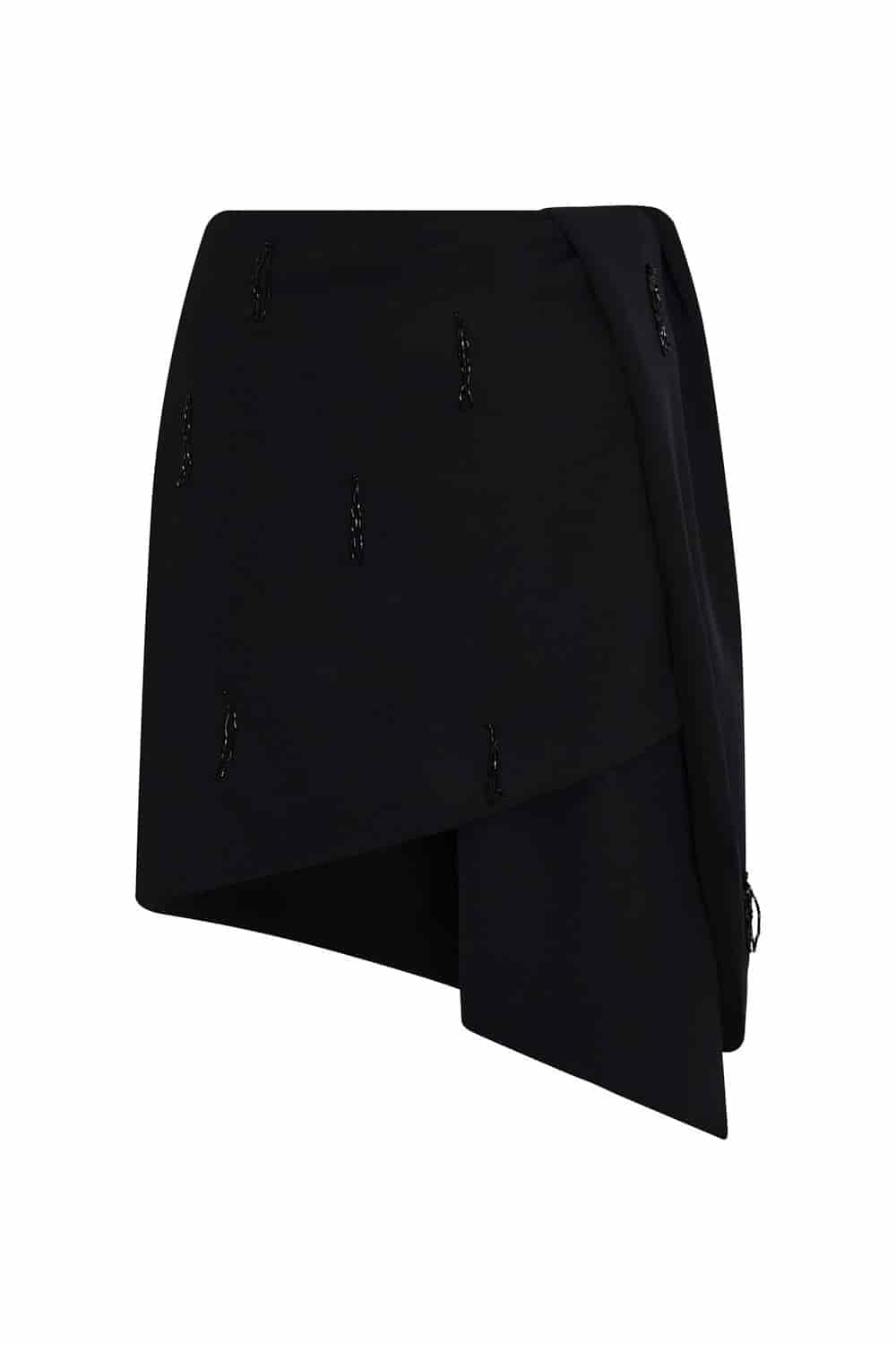 Falda seda imperial negro - miniatura 1