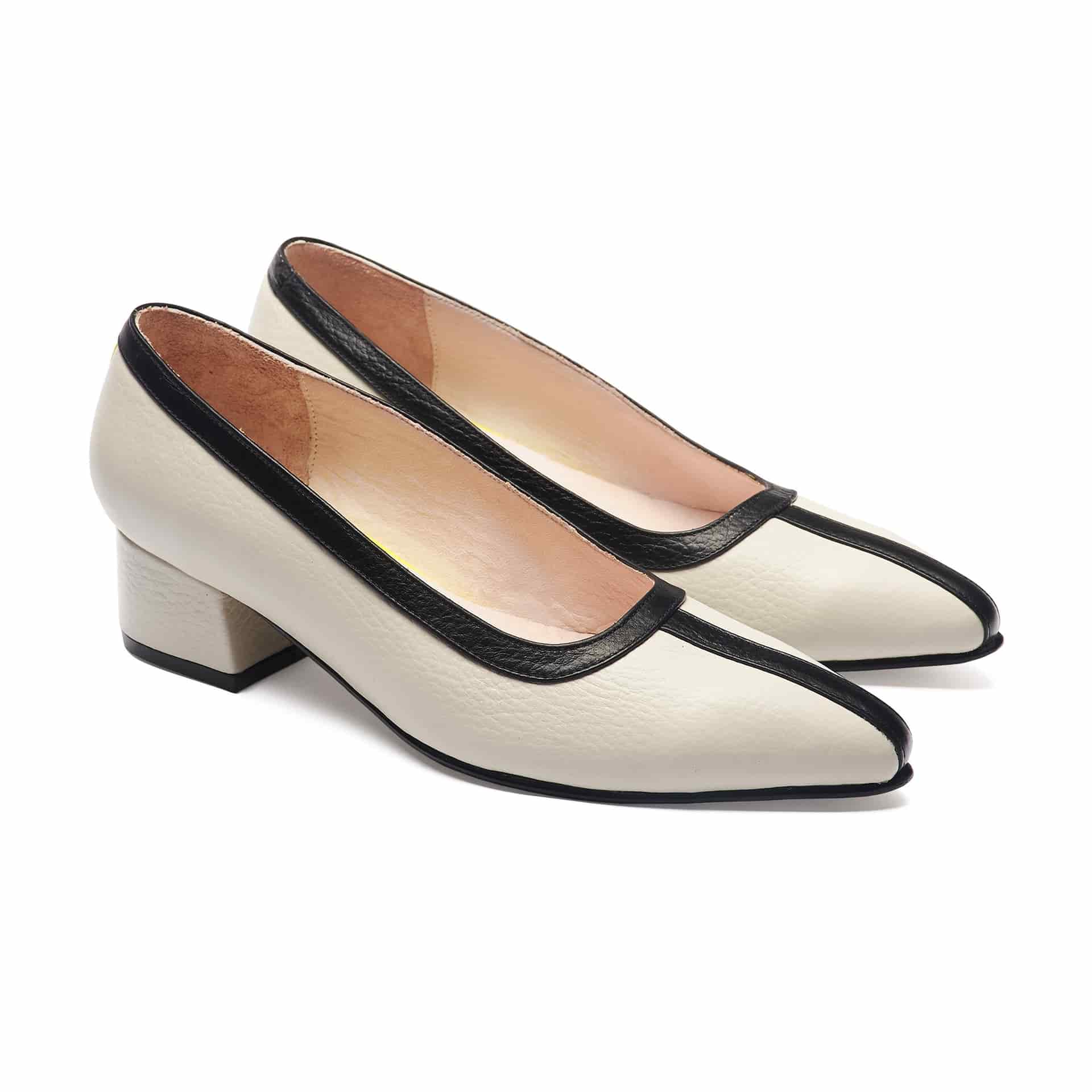 Midi Heels - Black x Beige - miniatura 2