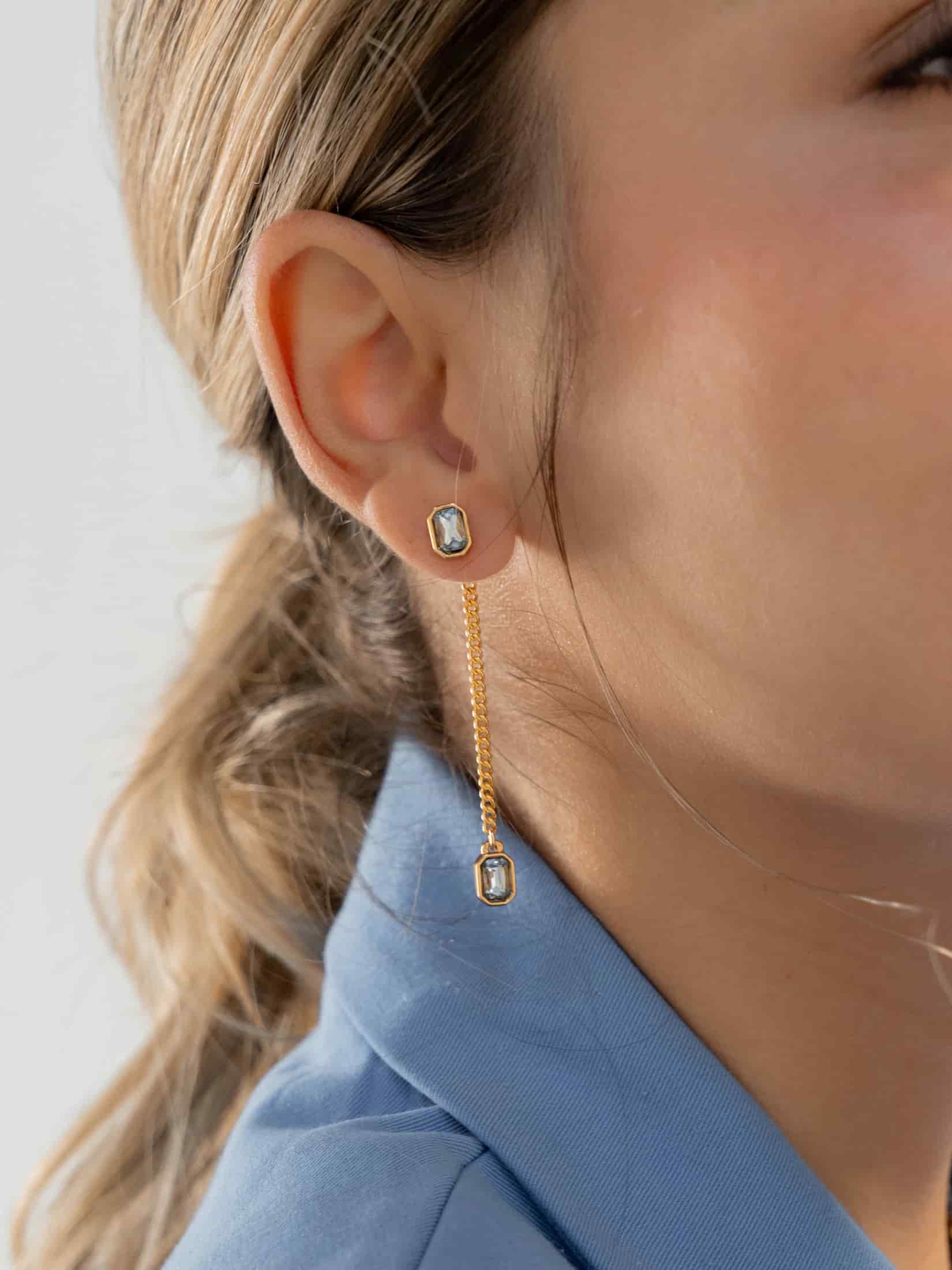 Aretes 2 en 1 Cristales - miniatura 1