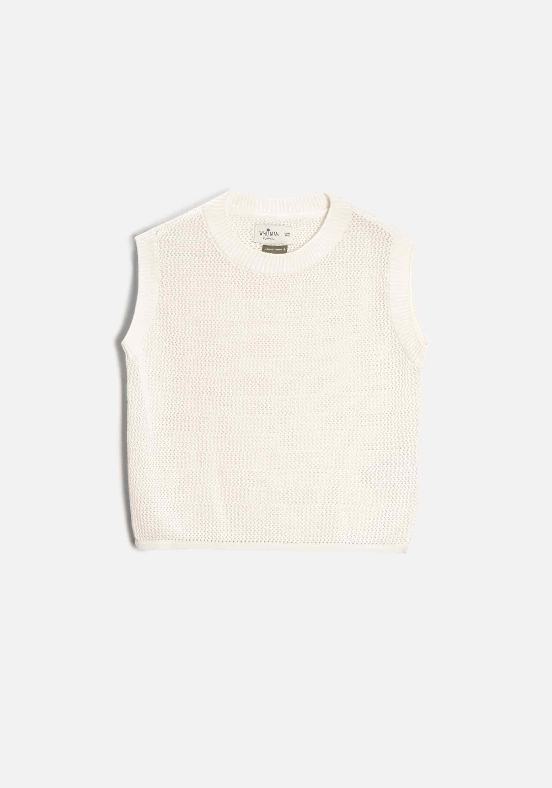 Camiseta M Tejida Serena Hueso - miniatura 1