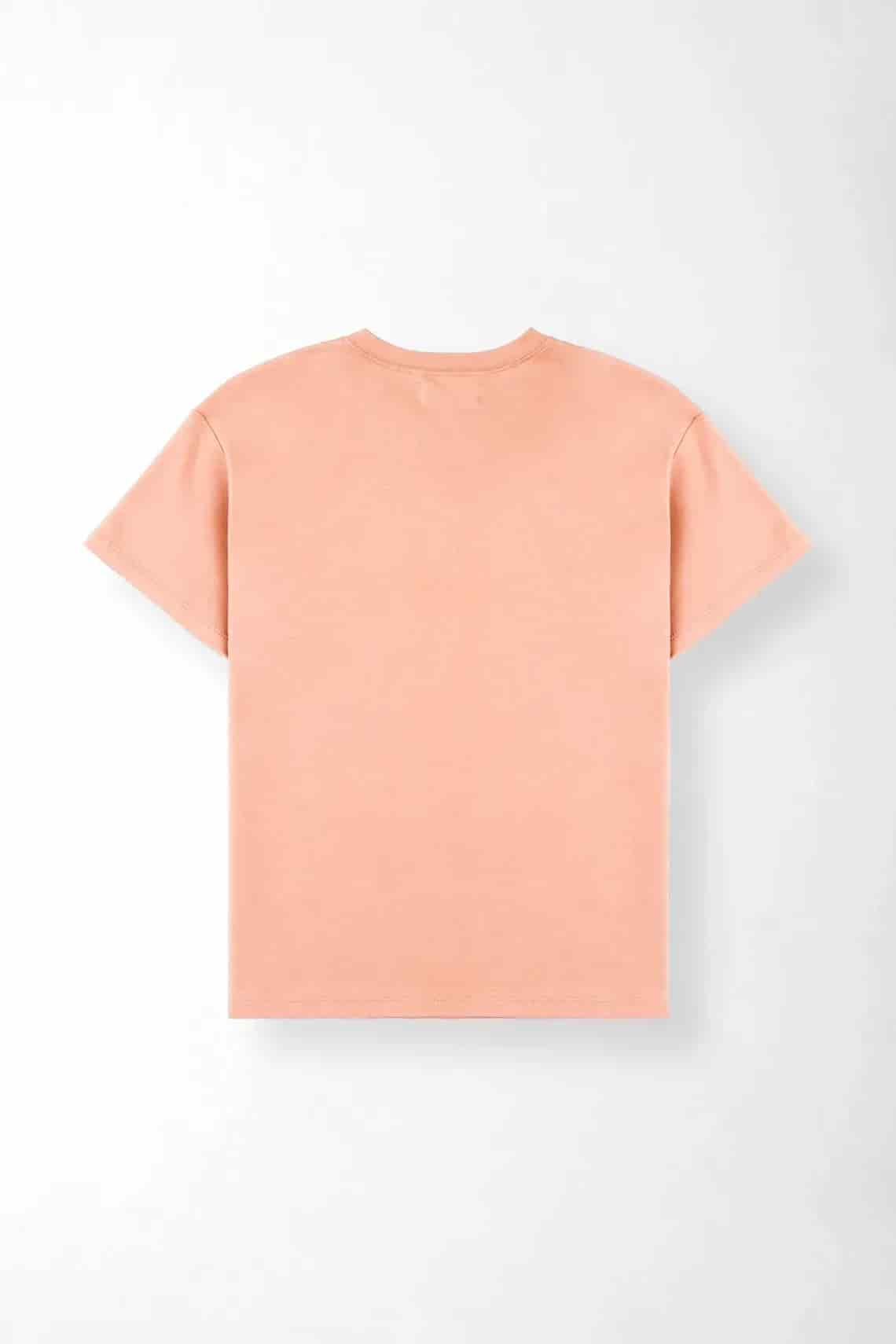 Camiseta relaxed fit manga corta en terracota para mujer - miniatura 6