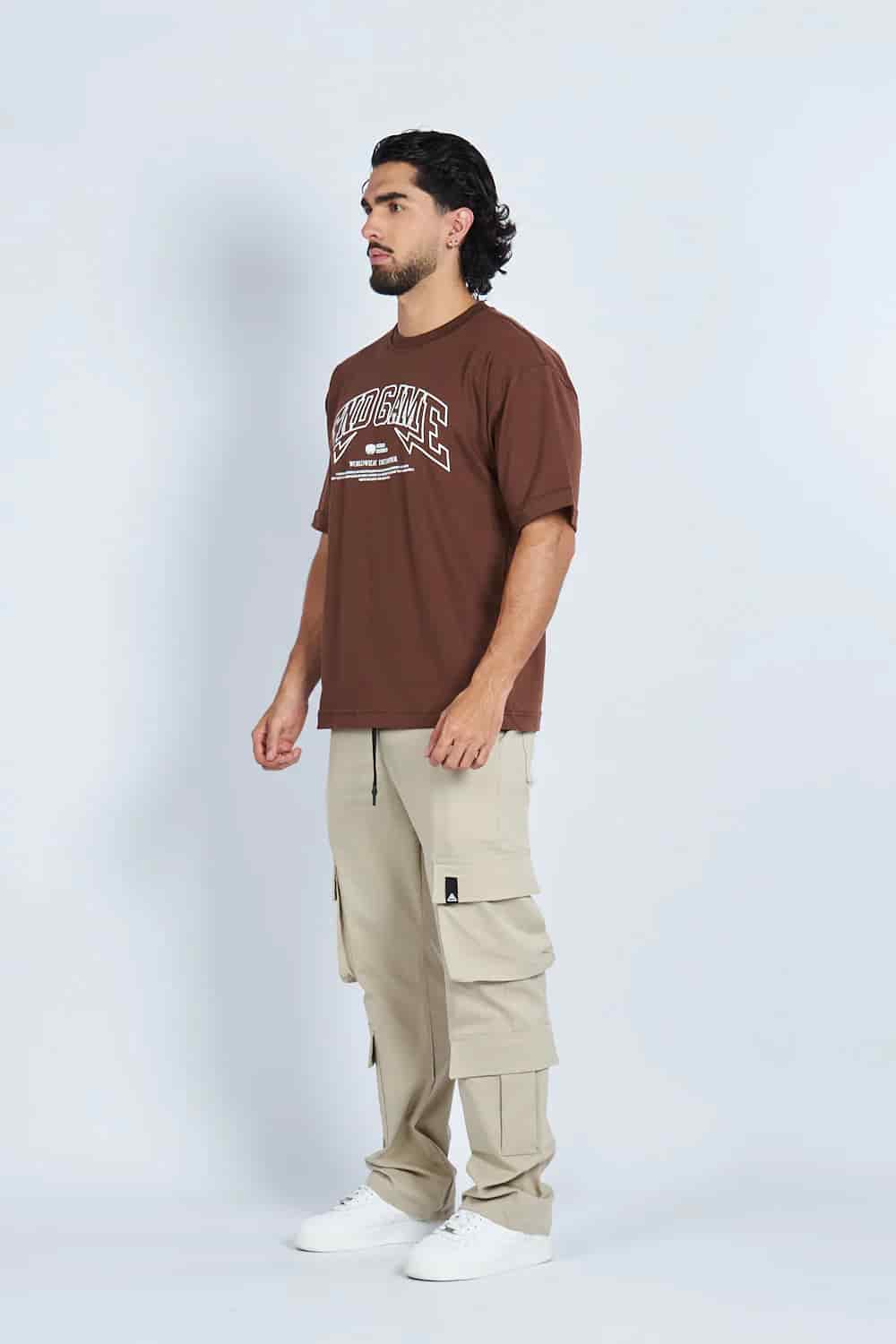 Jogger cargo 8 bolsillos bota recta CAQUI | DROP 3 | - miniatura 4