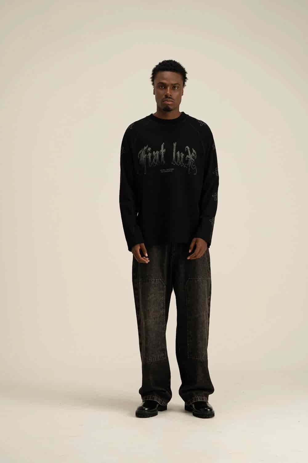 SANCTUS BLACK PULLOVER - miniatura 1