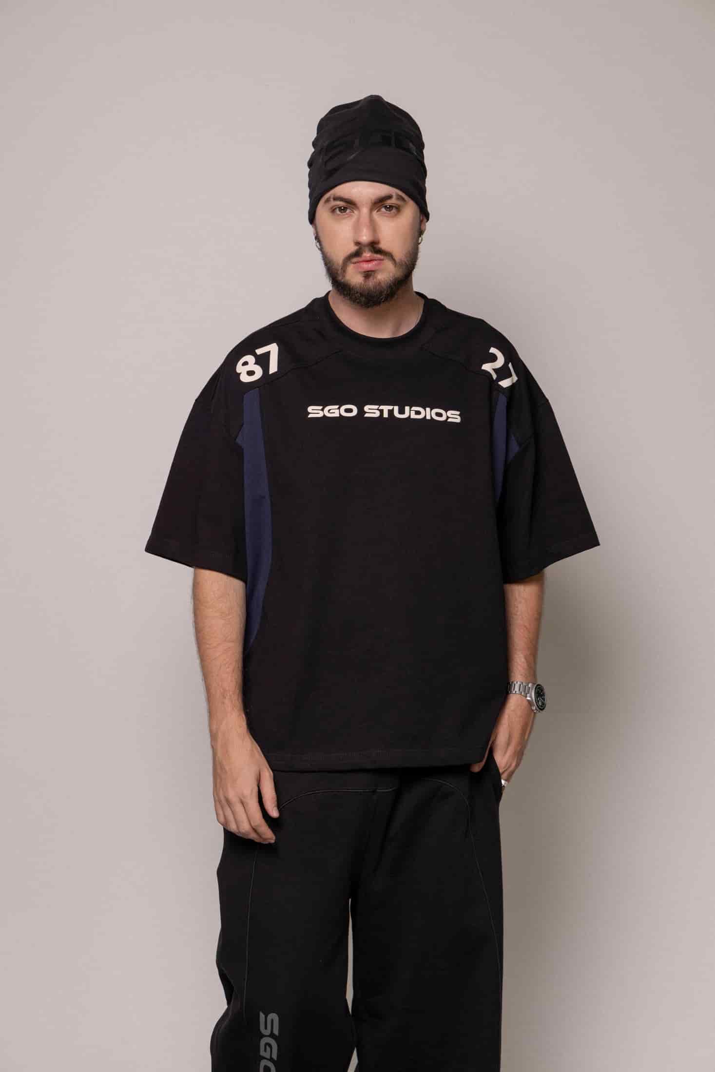 Camiseta Boxy Cortes 87/27-Negra - miniatura 1