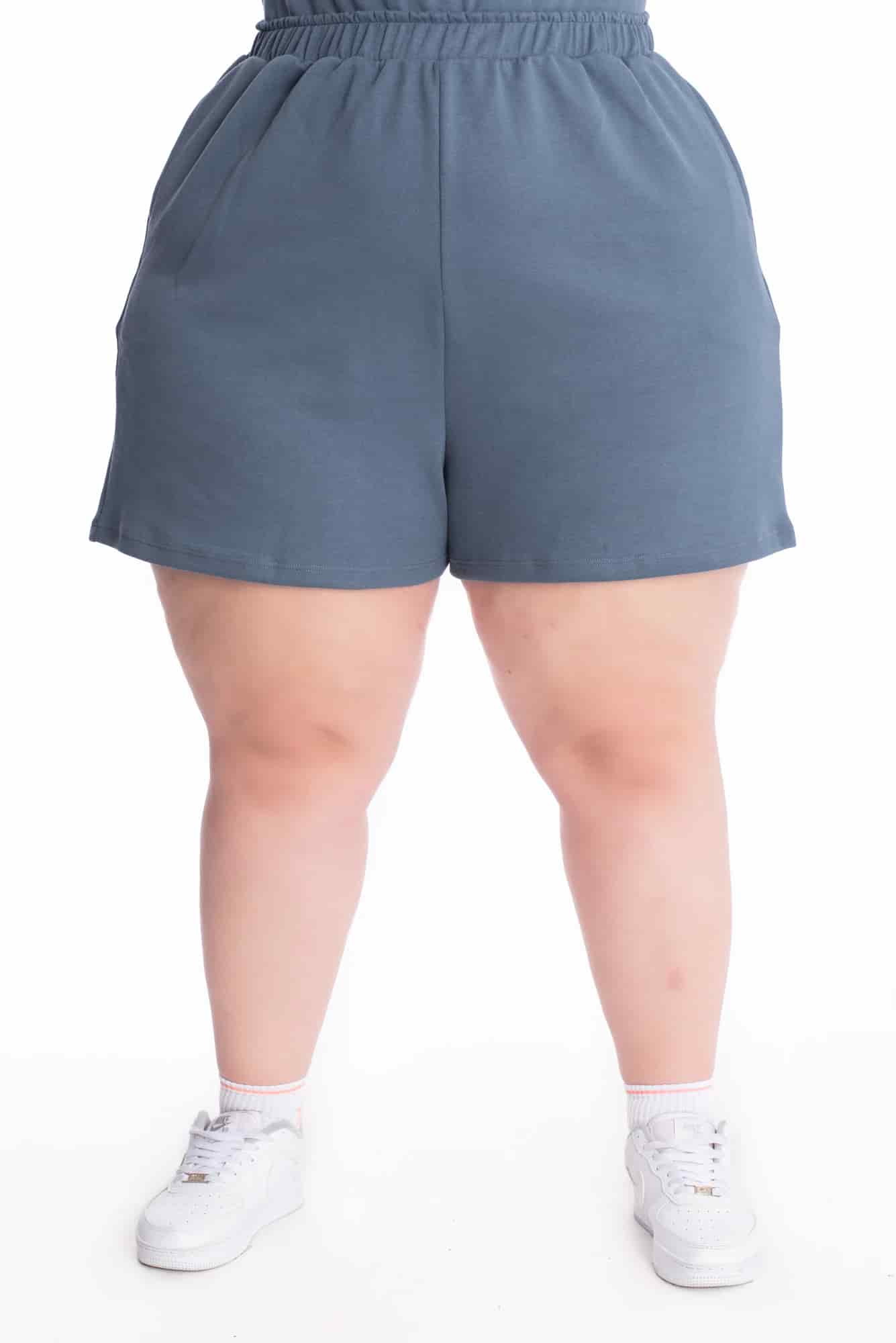 Short Lorena Azul Tela Premium - miniatura 3