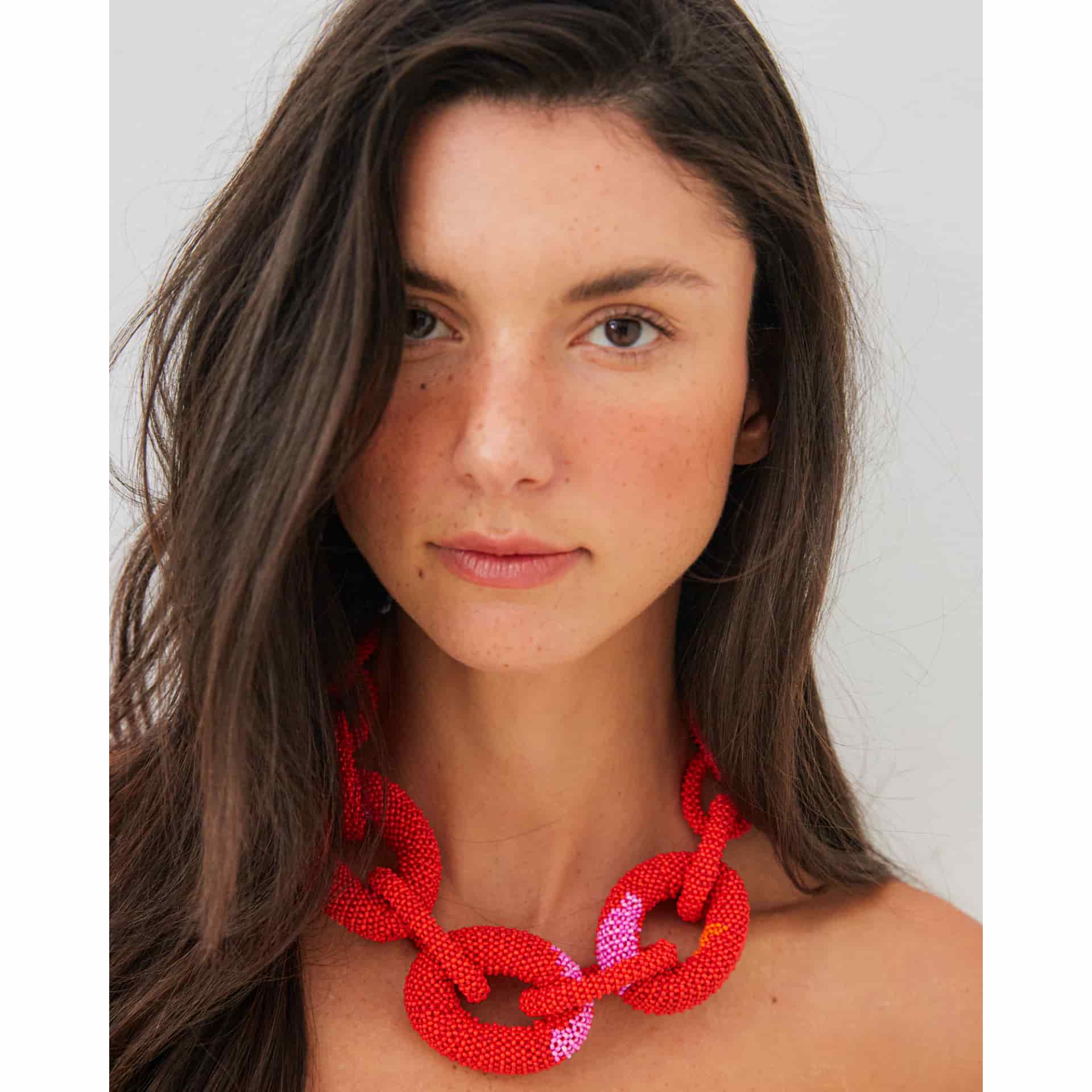 Link Beaded Necklace - miniatura 3