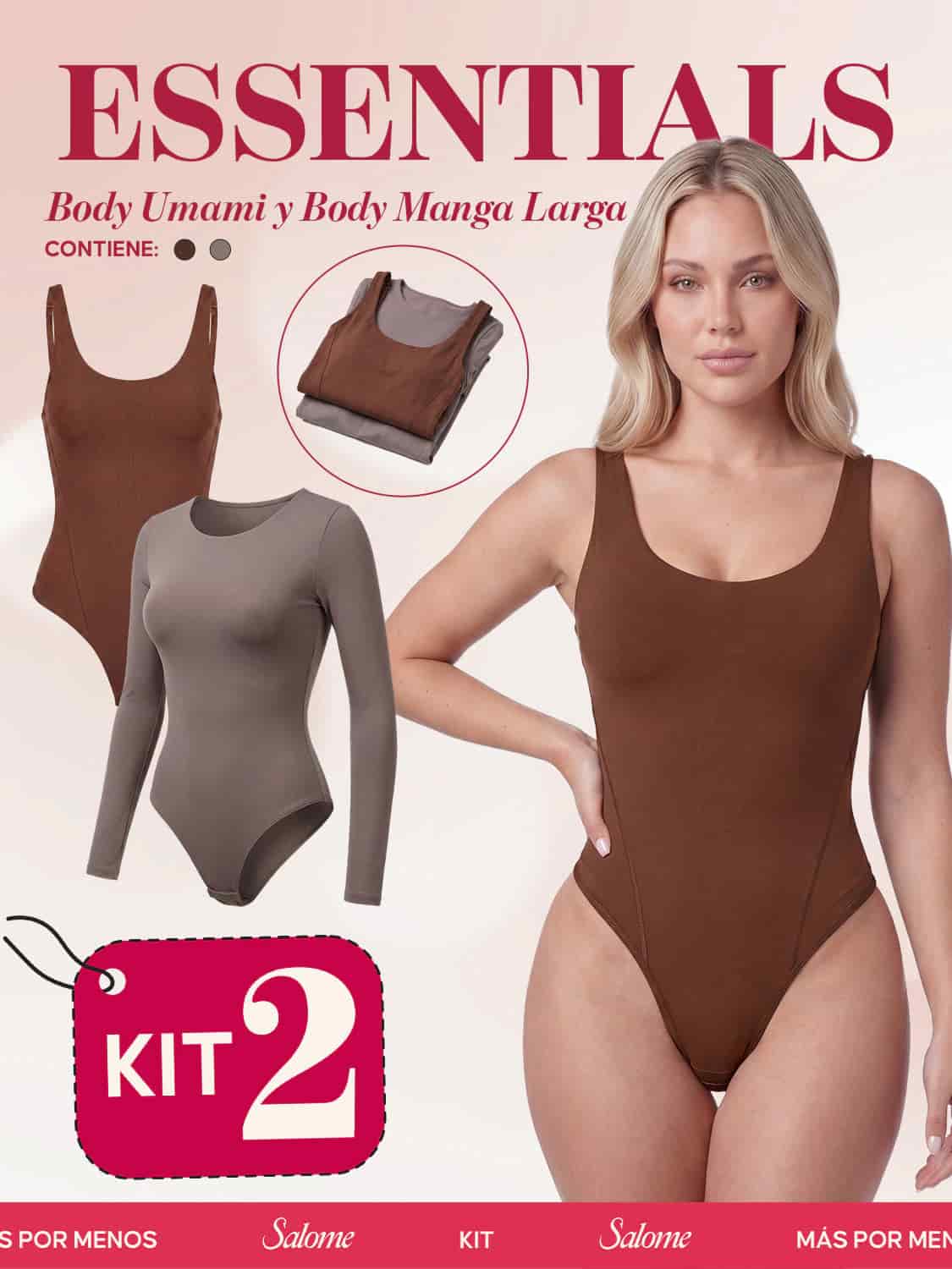 Kit Body Diario Umami Tiras Finas & Manga Larga Microfibra | Salome 5005 + 5008 | 03L5 - miniatura 7
