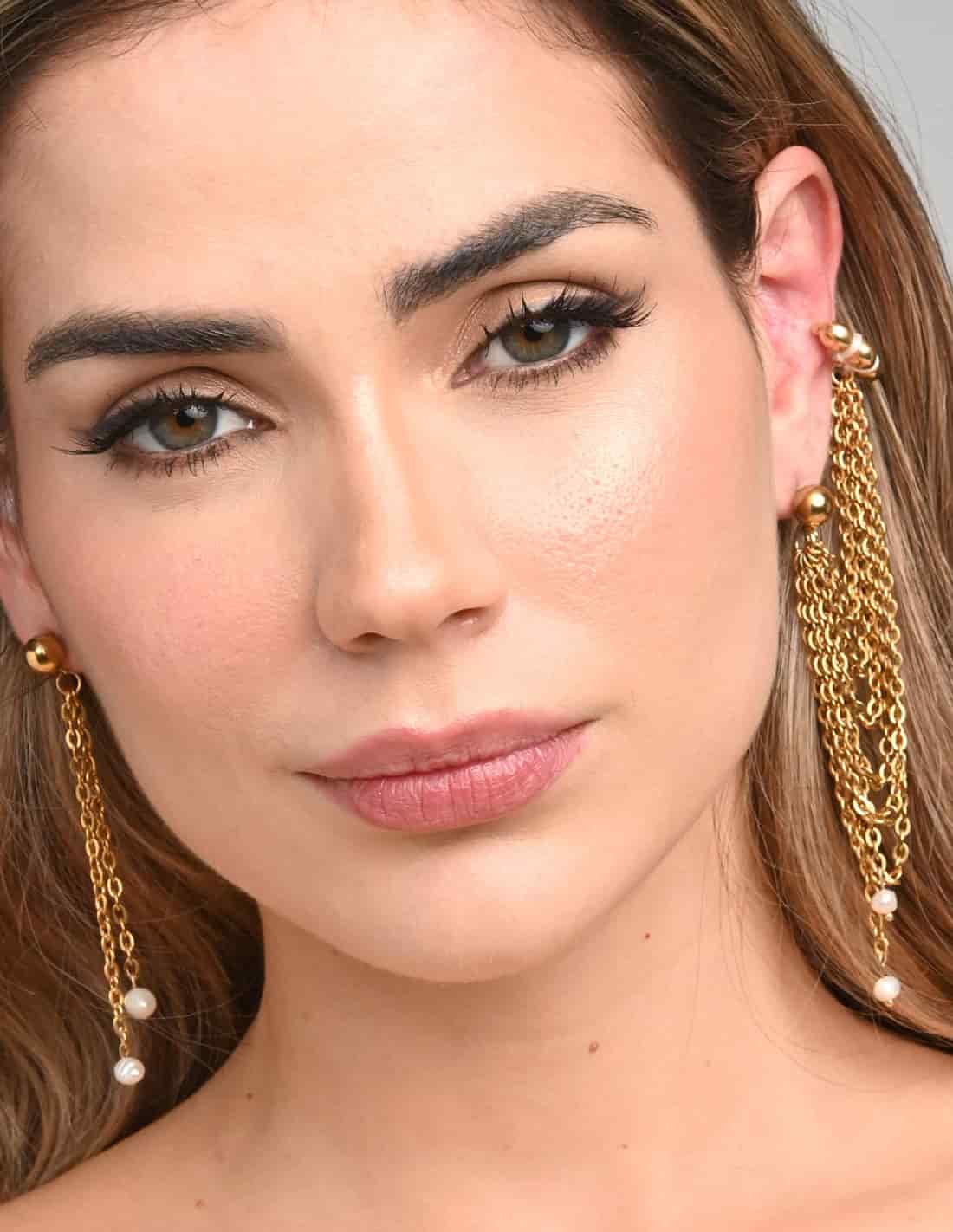 Ear Cuff Golden Clouds Marfil - miniatura 2