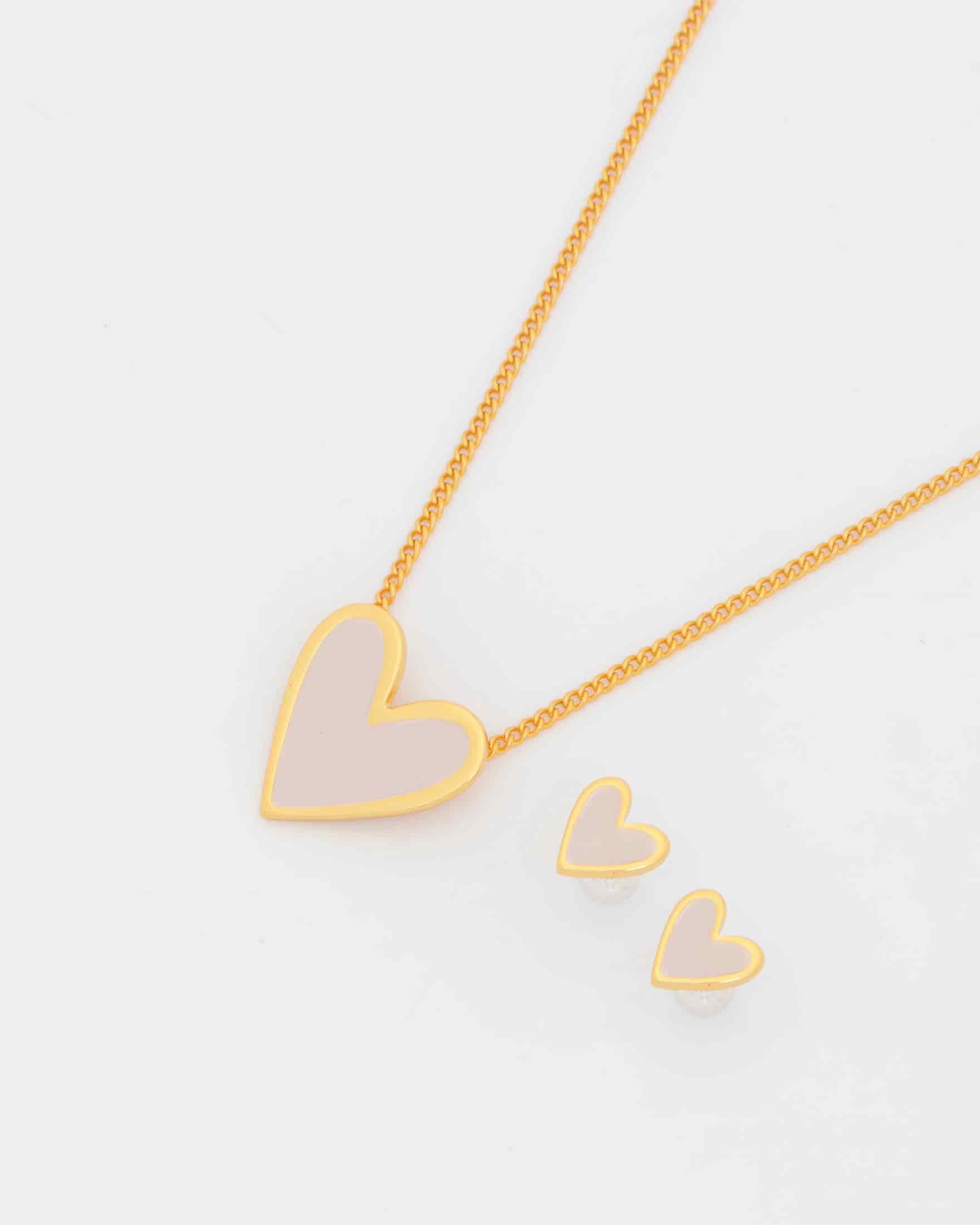 Set Cadena + Aretes Corazón - miniatura 2