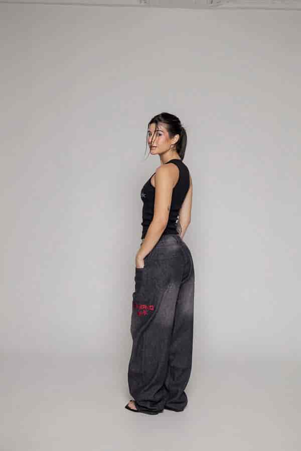 Baggy Remainder Dama Stone-Negro - miniatura 4
