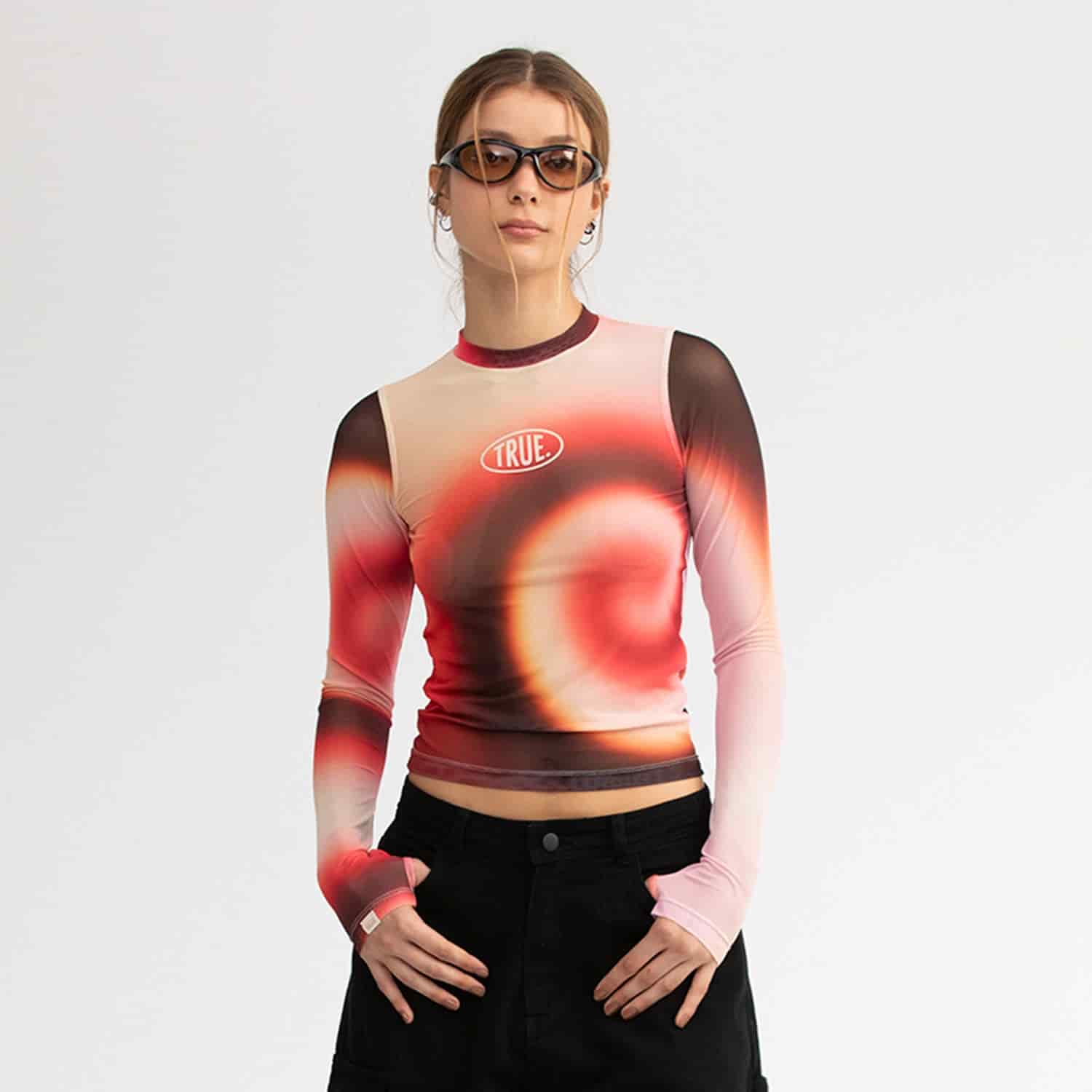 Gradient Mesh LS Tee - Pink - miniatura 2