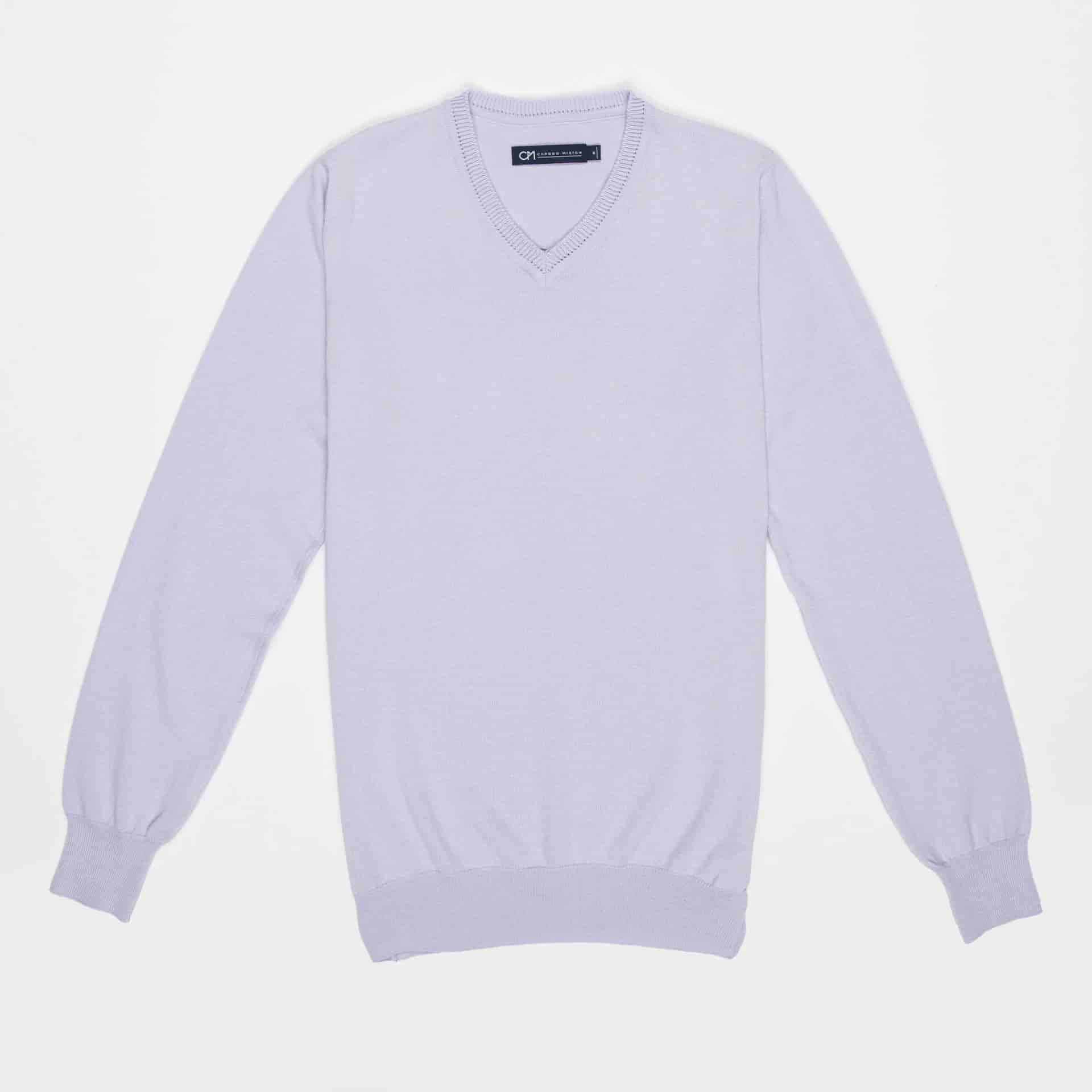 Saco Cuello V Algodón Lila - miniatura 7