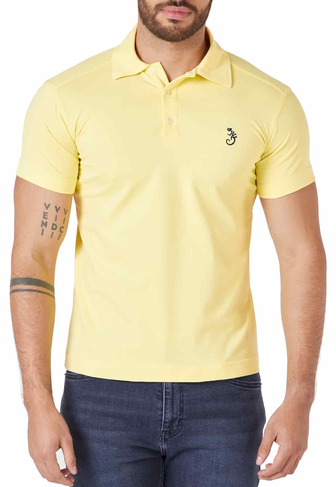 Camiseta tipo polo amarilla - miniatura 2