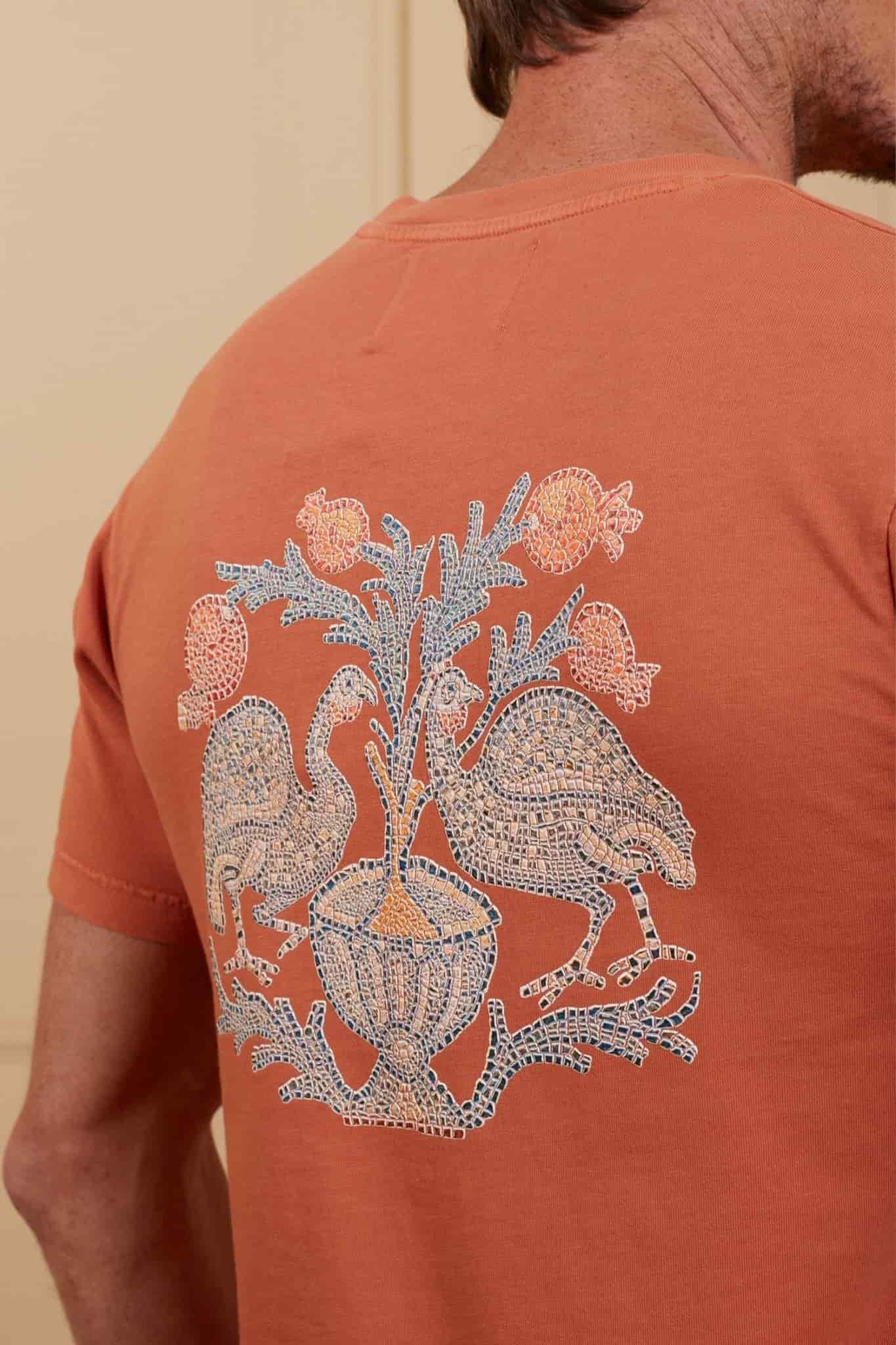 Men's cotton t-shirt orange musas - miniatura 5