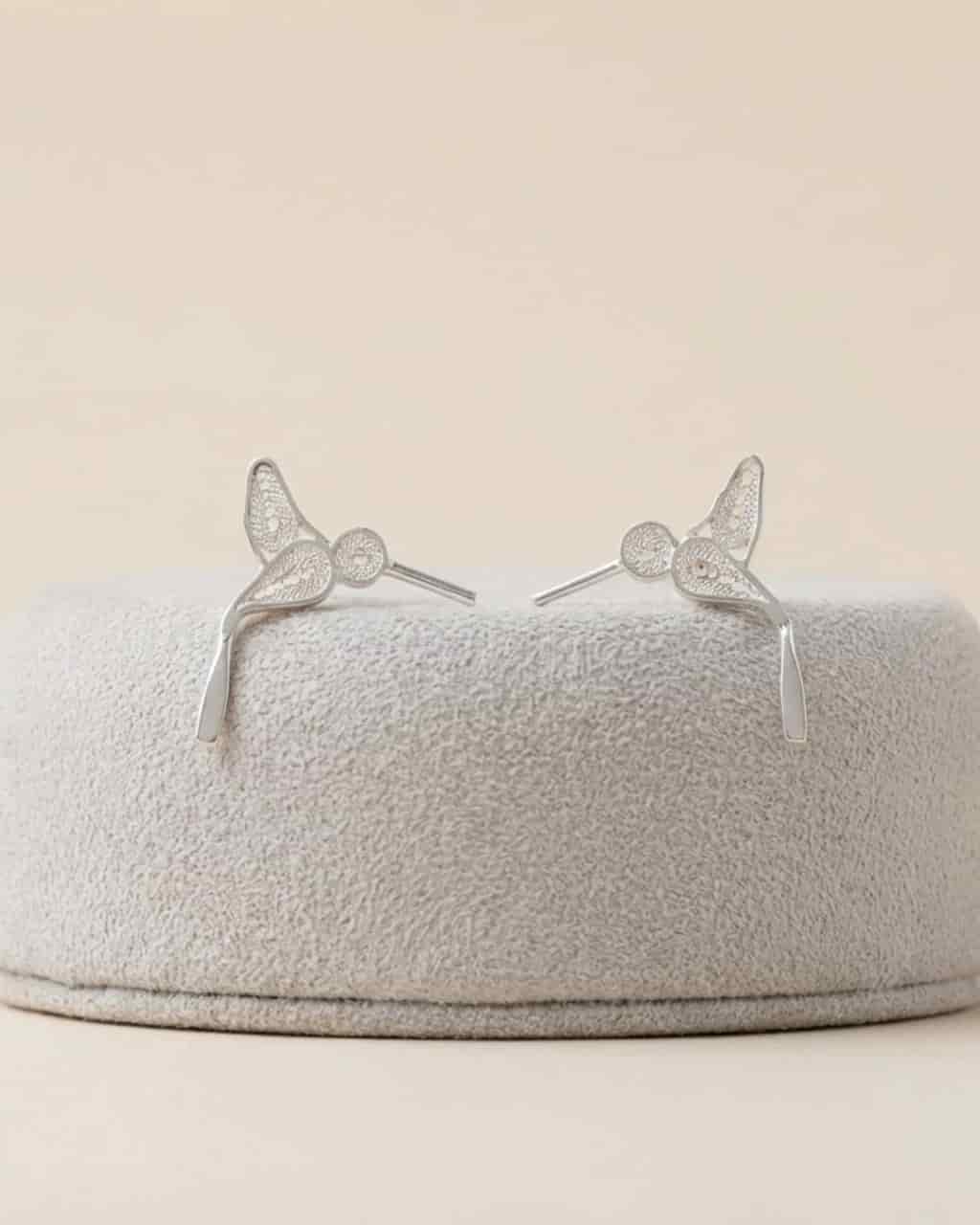 Aretes Topos Colibri en Plata ley 950 Filigrana - miniatura 2